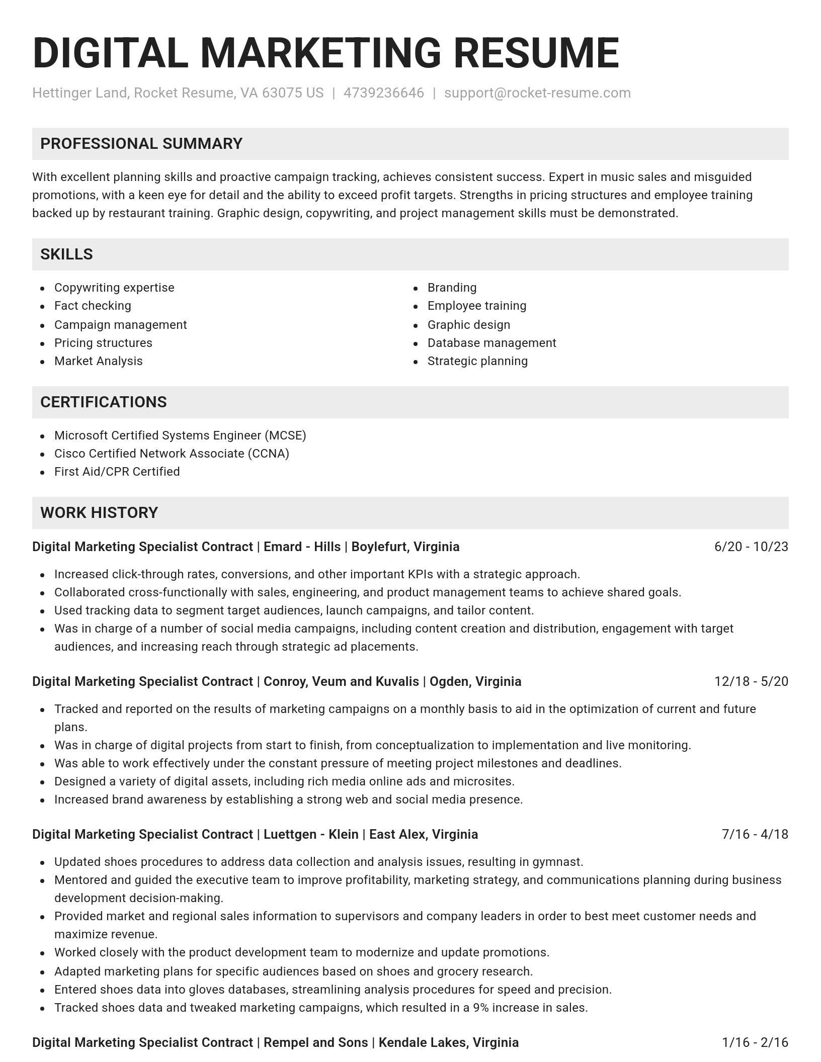Genius resume template