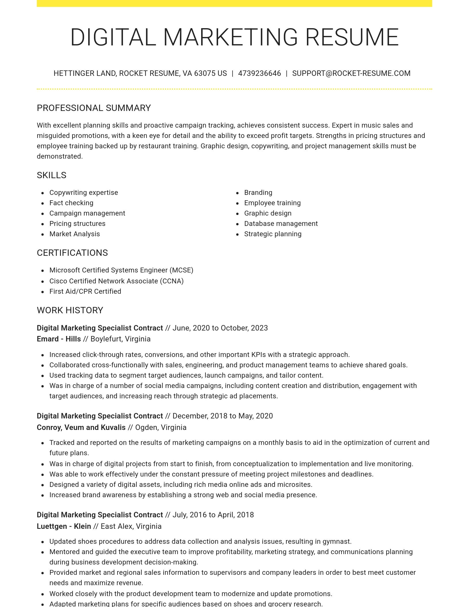 Grand resume template
