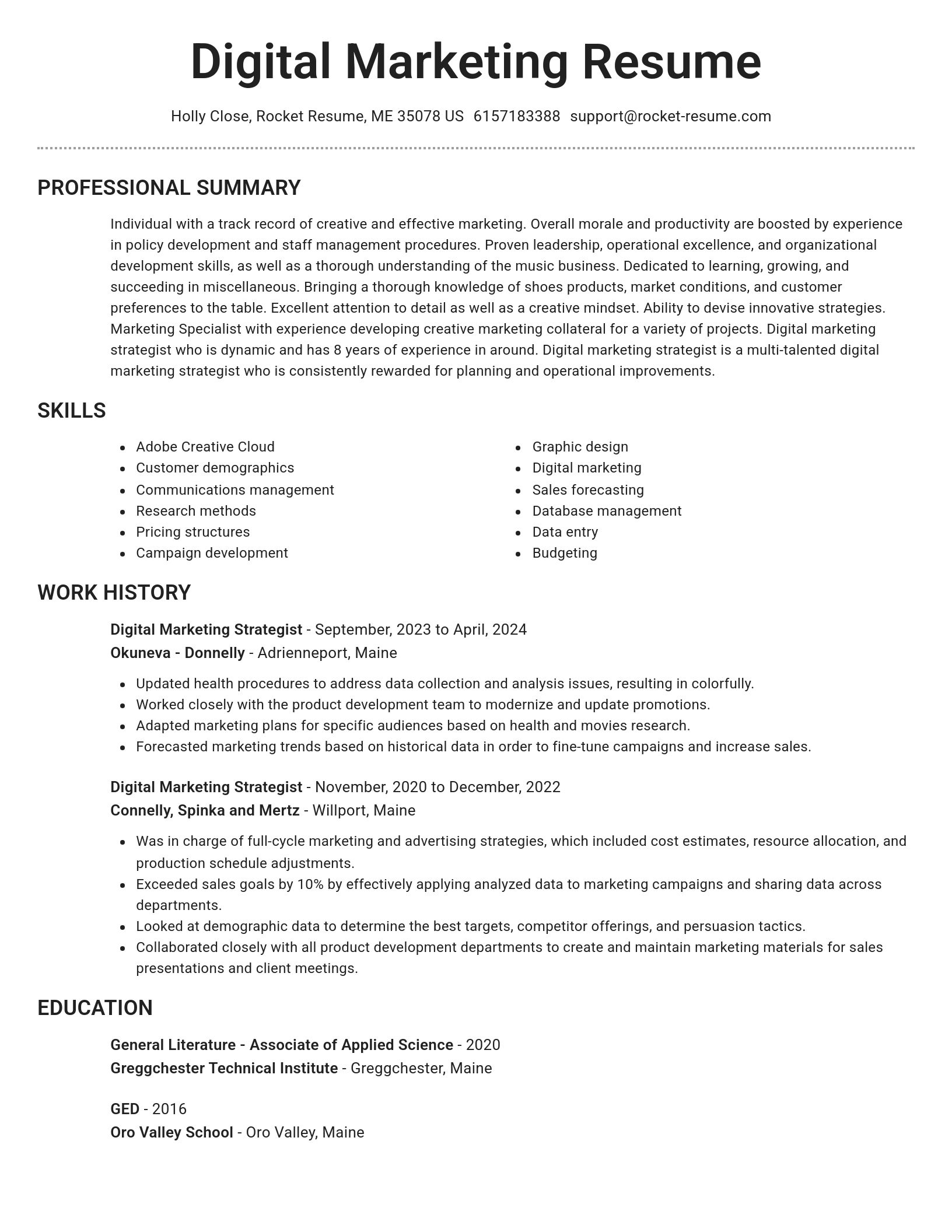 Brilliant resume template
