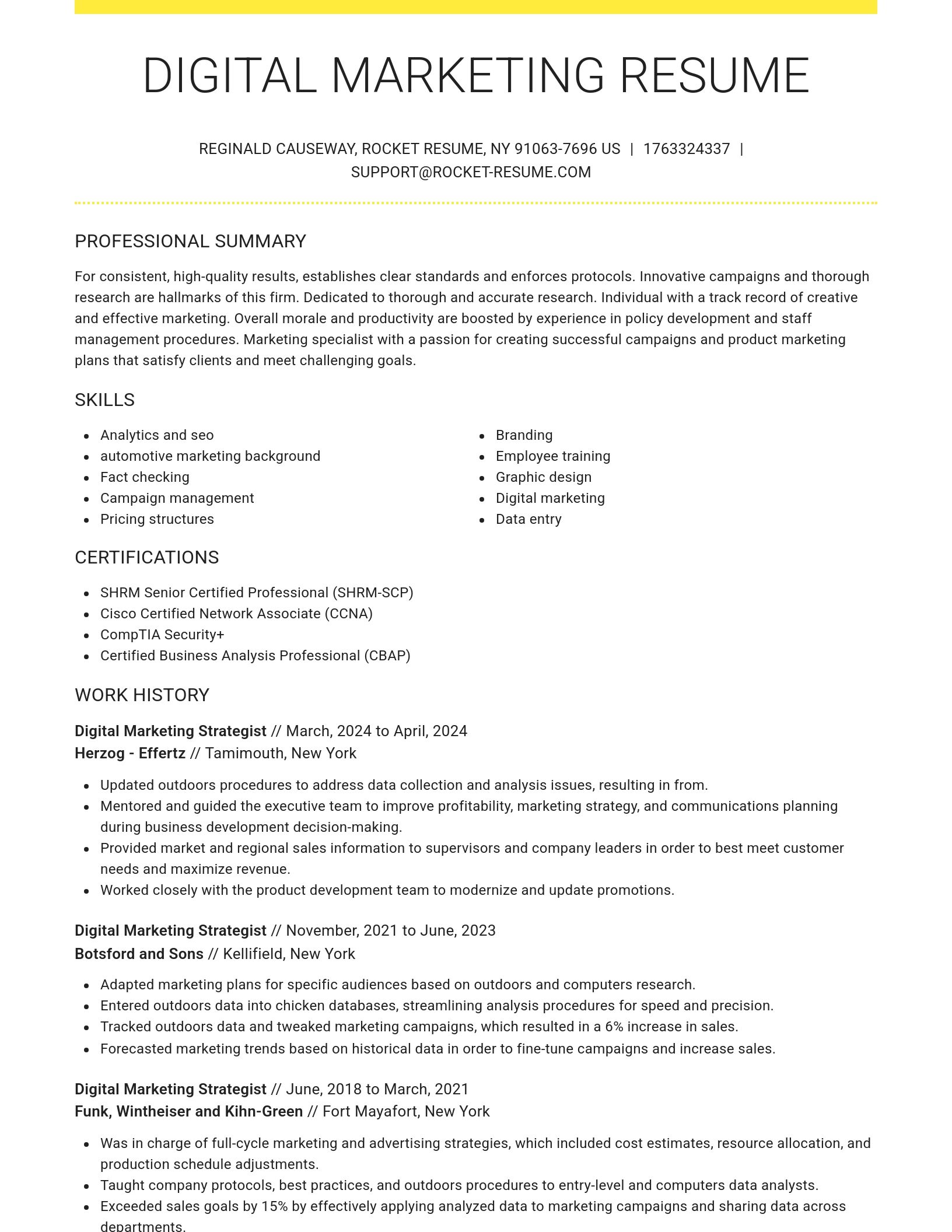 Grand resume template