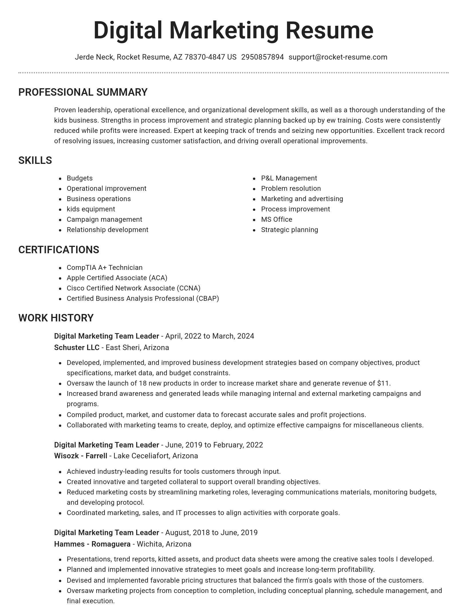 Brilliant resume template