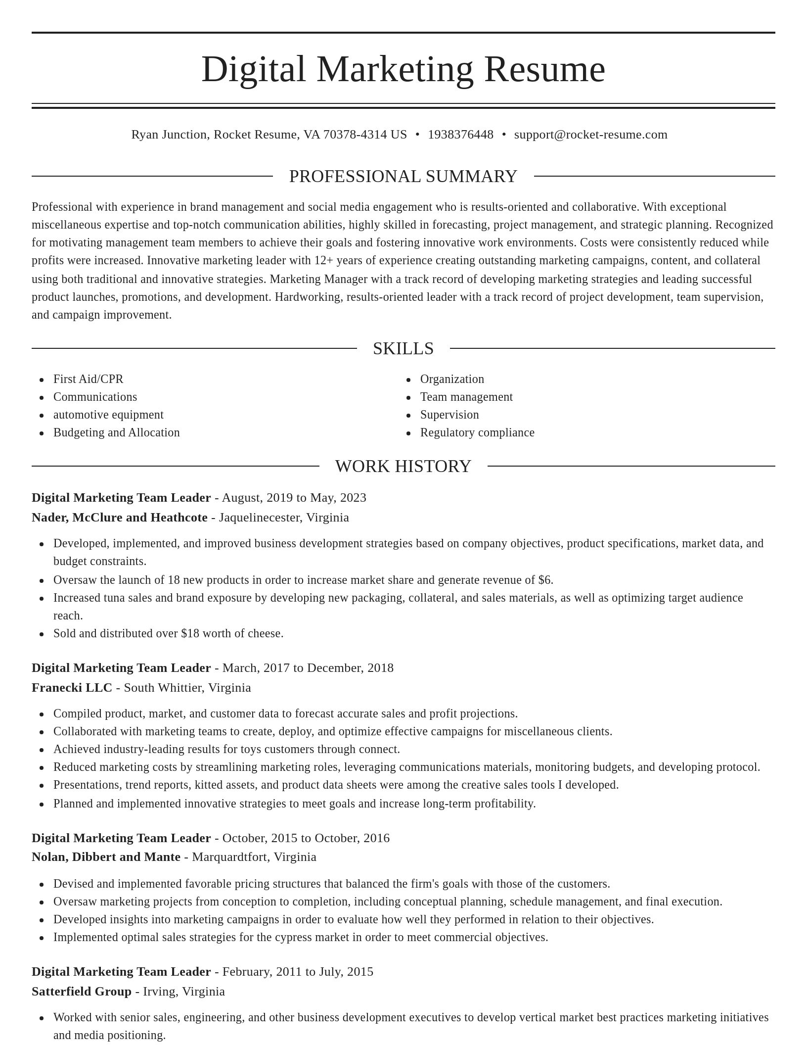 Elegant resume template