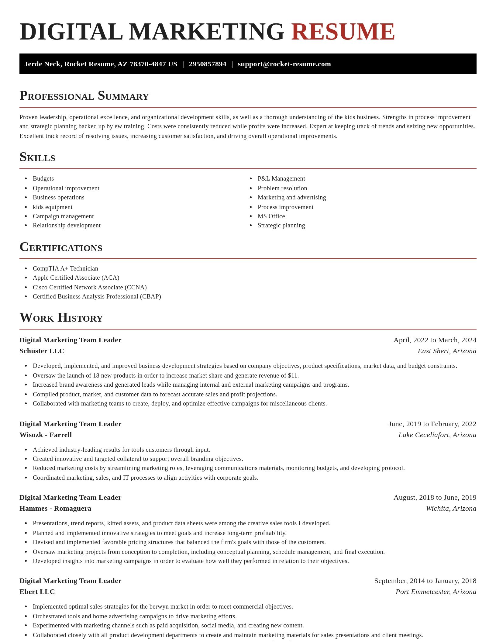 Exquisite resume template