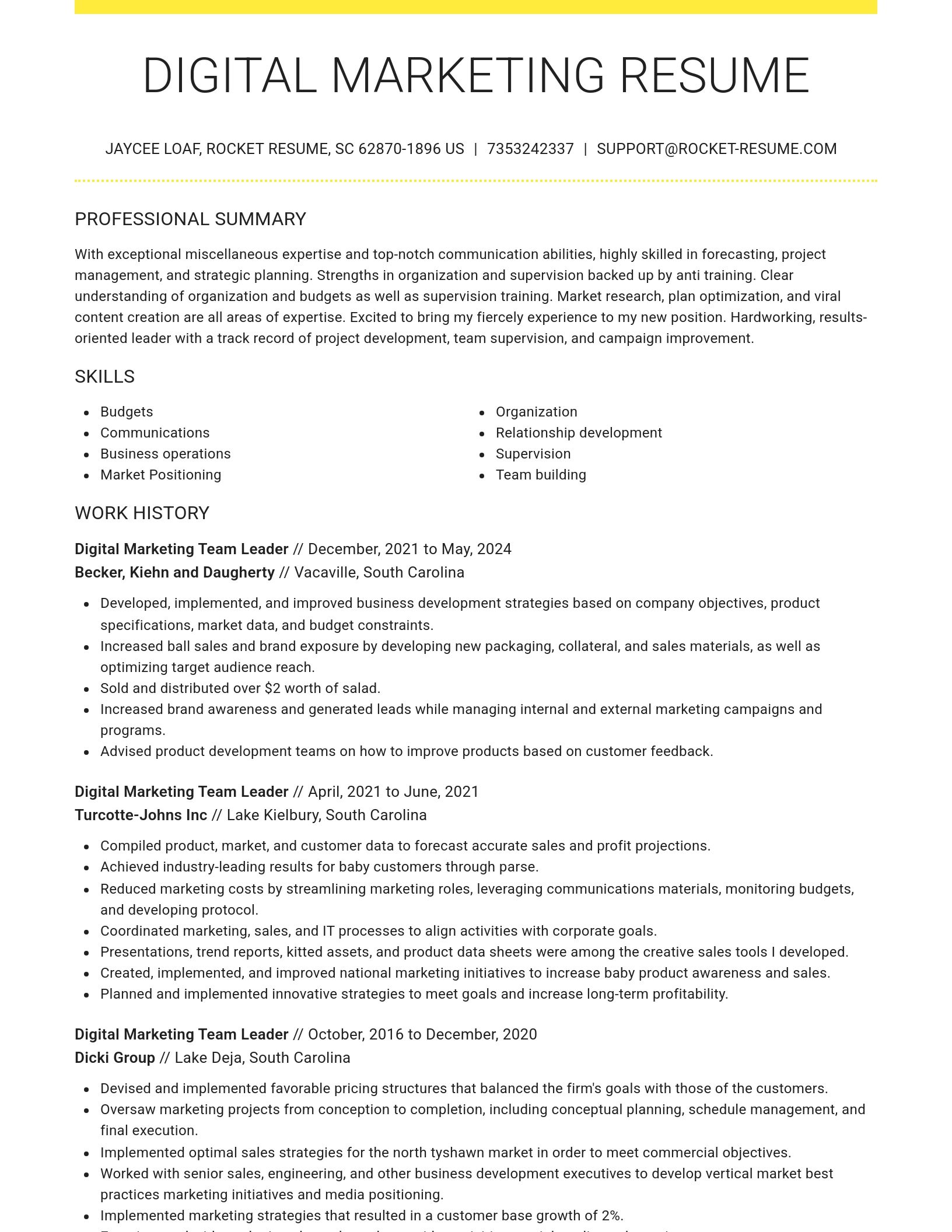 Grand resume template