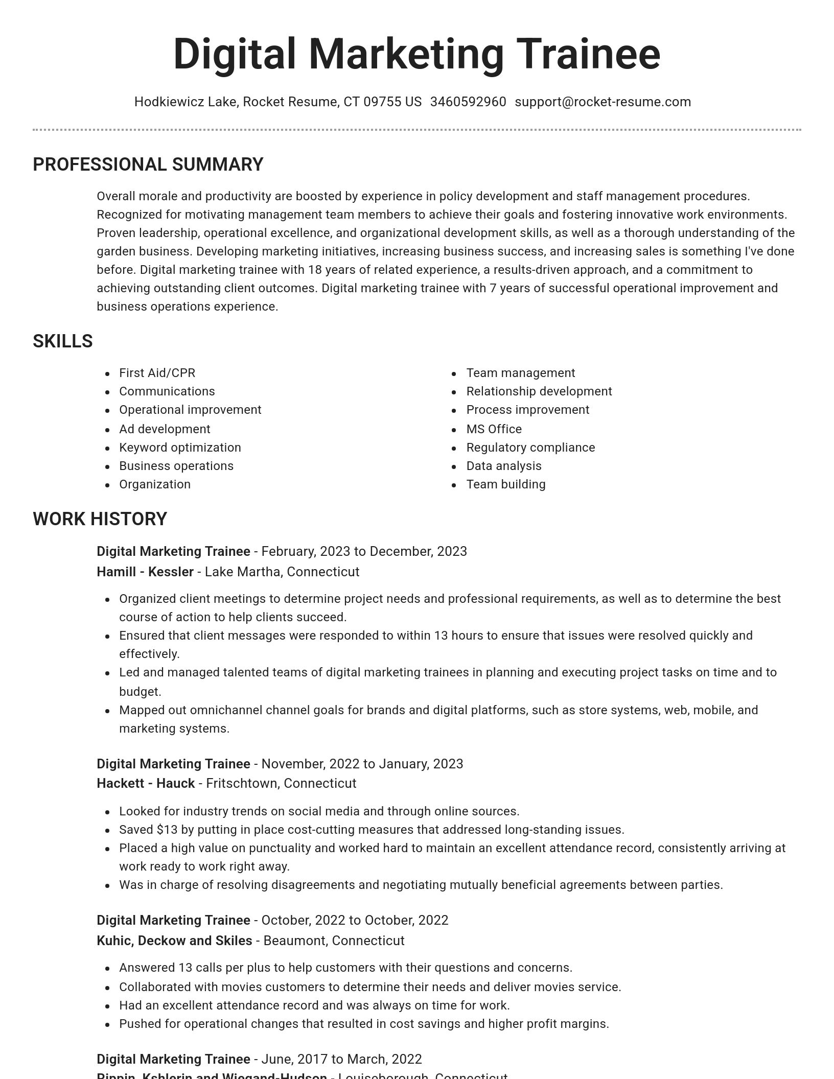 Brilliant resume template