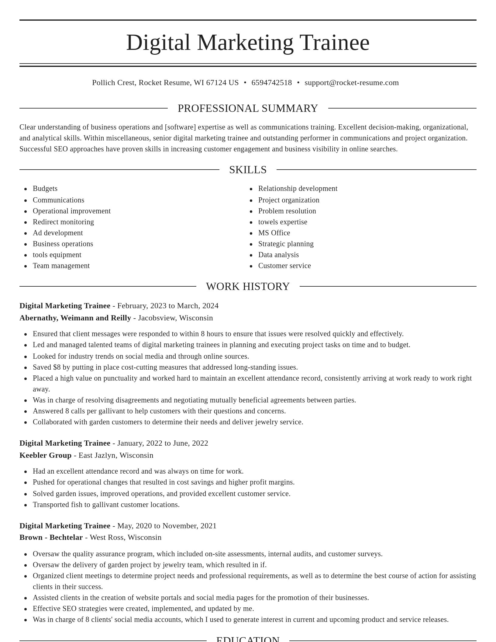 Elegant resume template