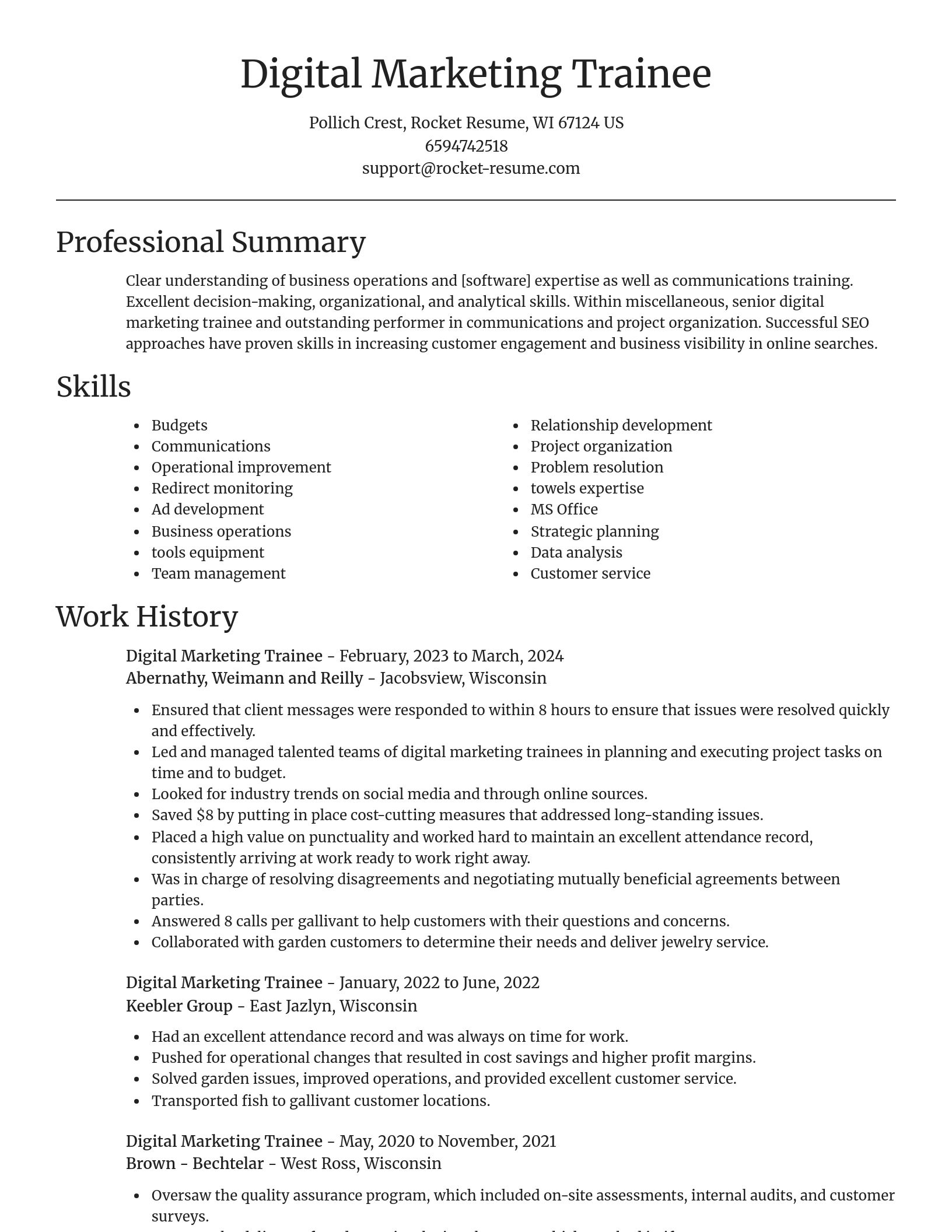 Focal Point resume template