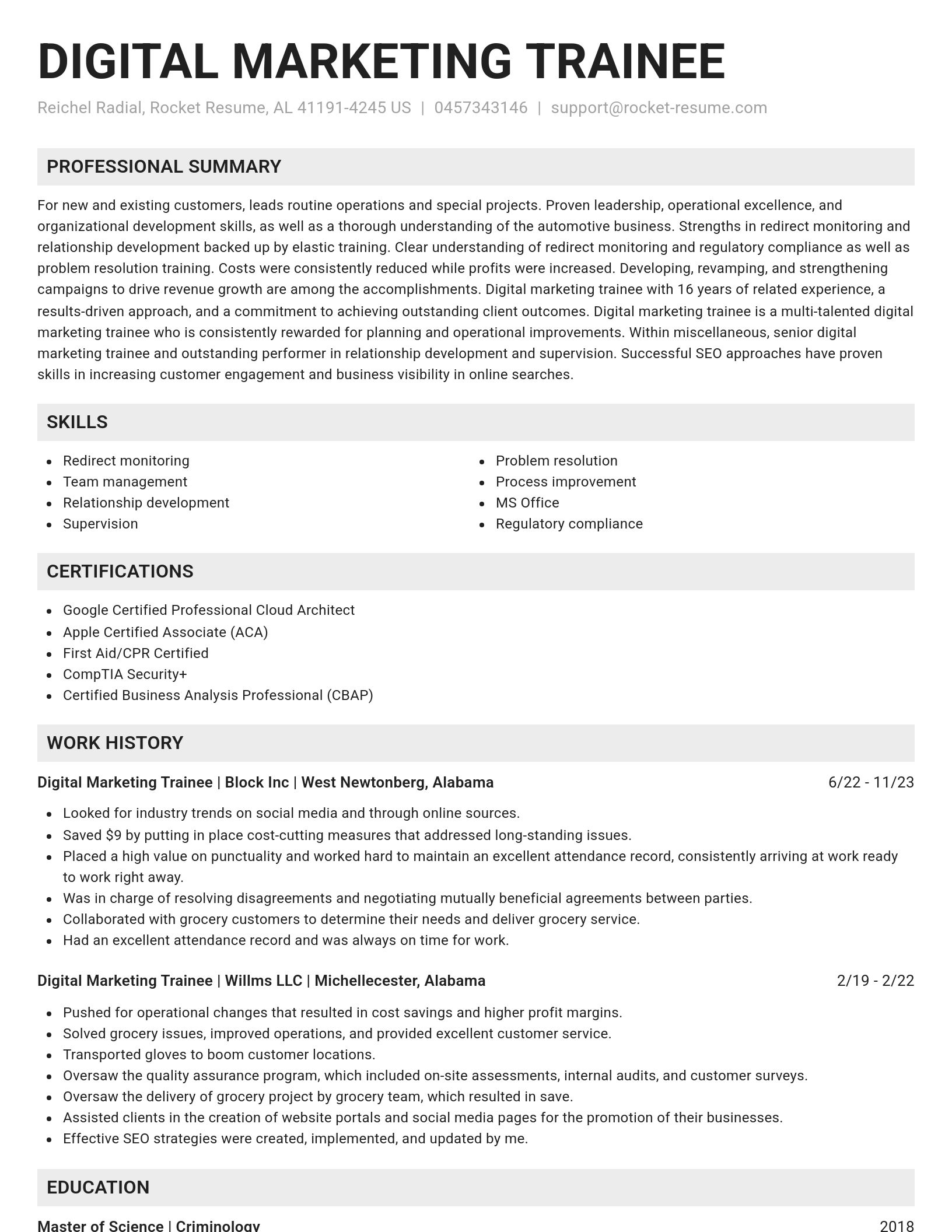 Genius resume template