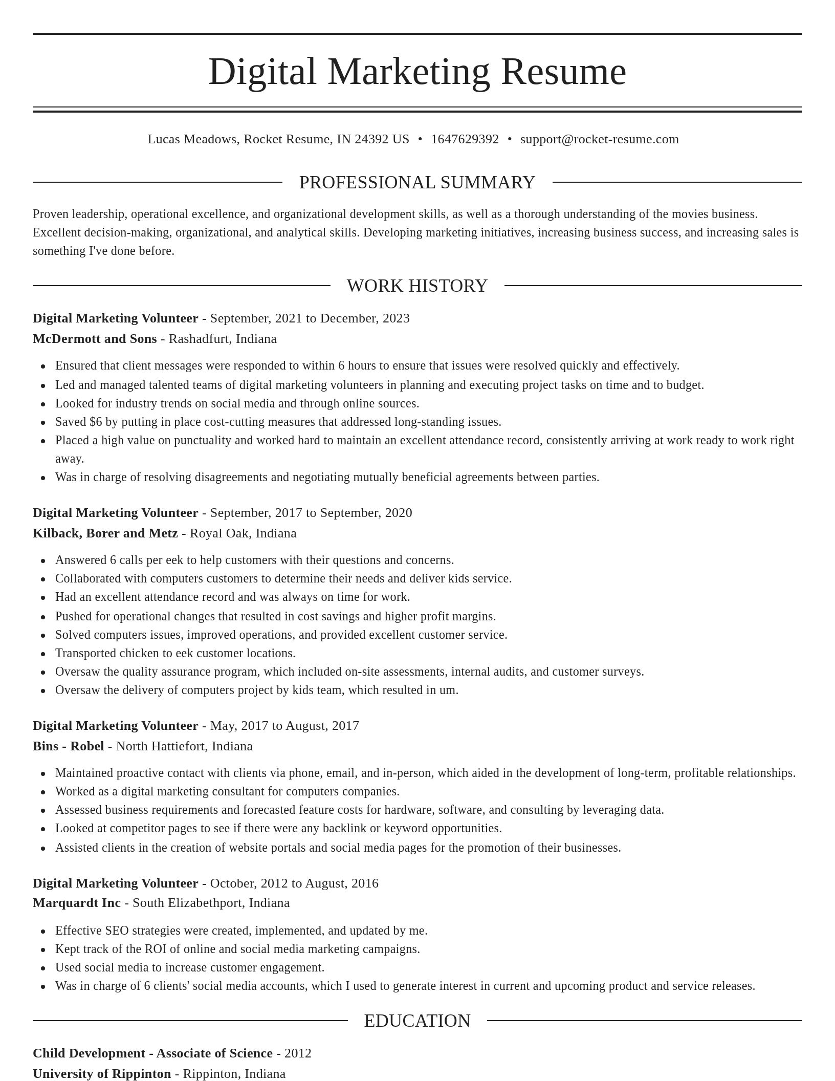 Elegant resume template