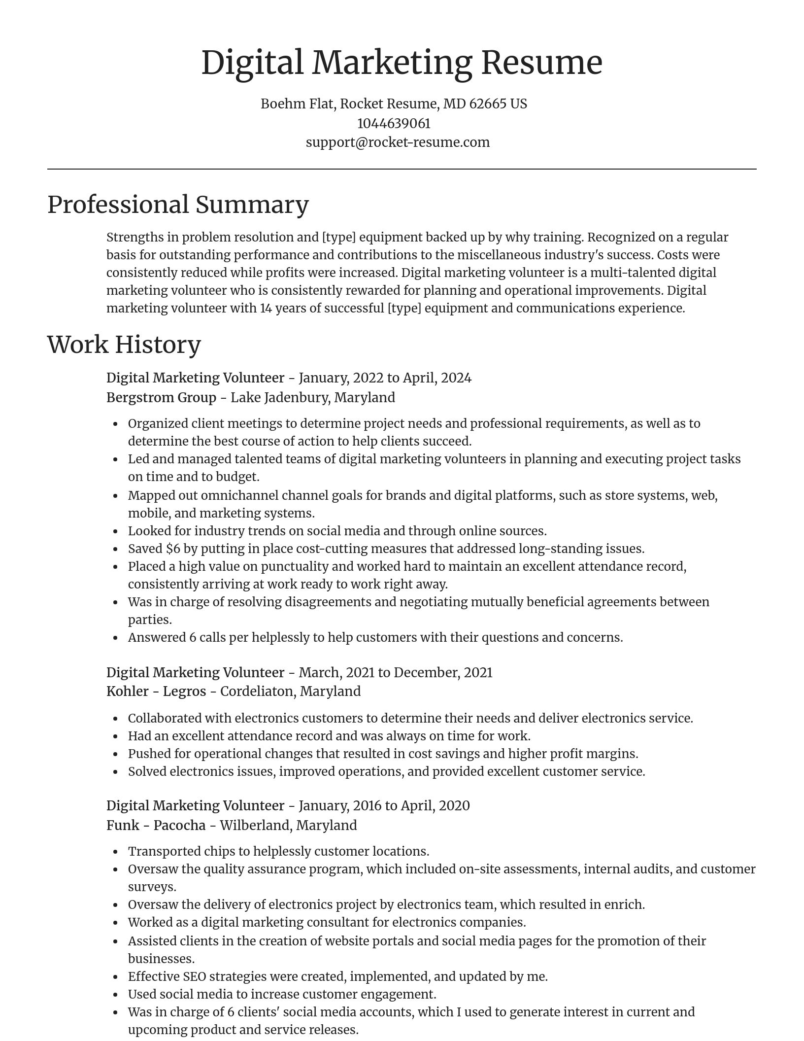 Focal Point resume template