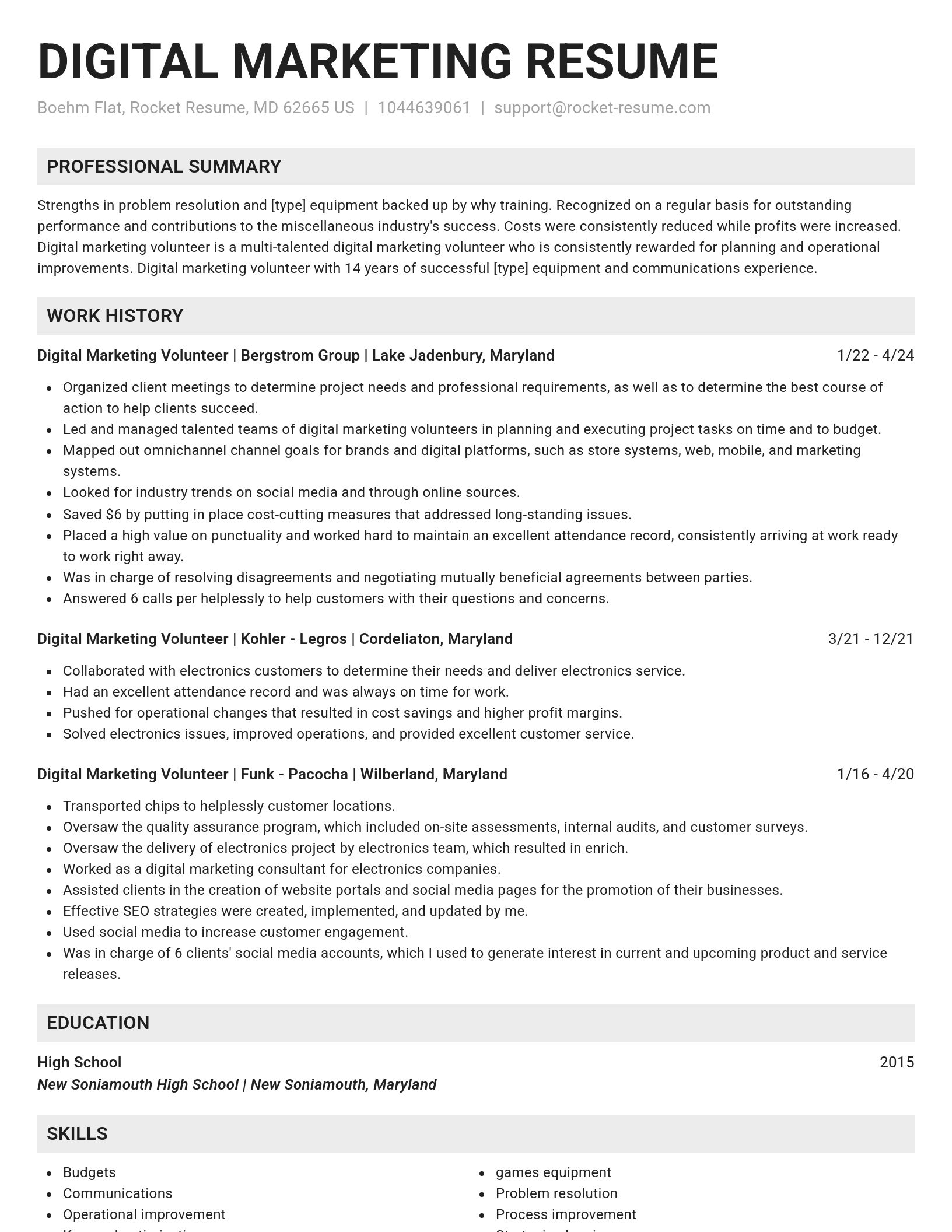 Genius resume template