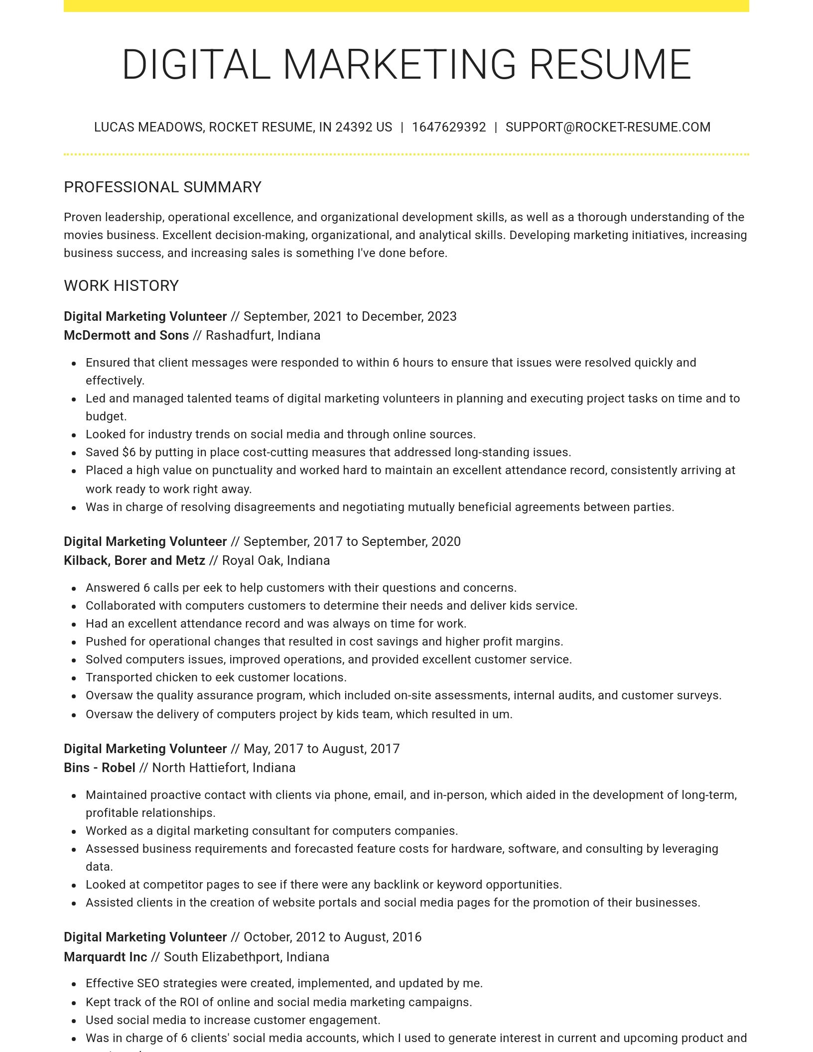 Grand resume template