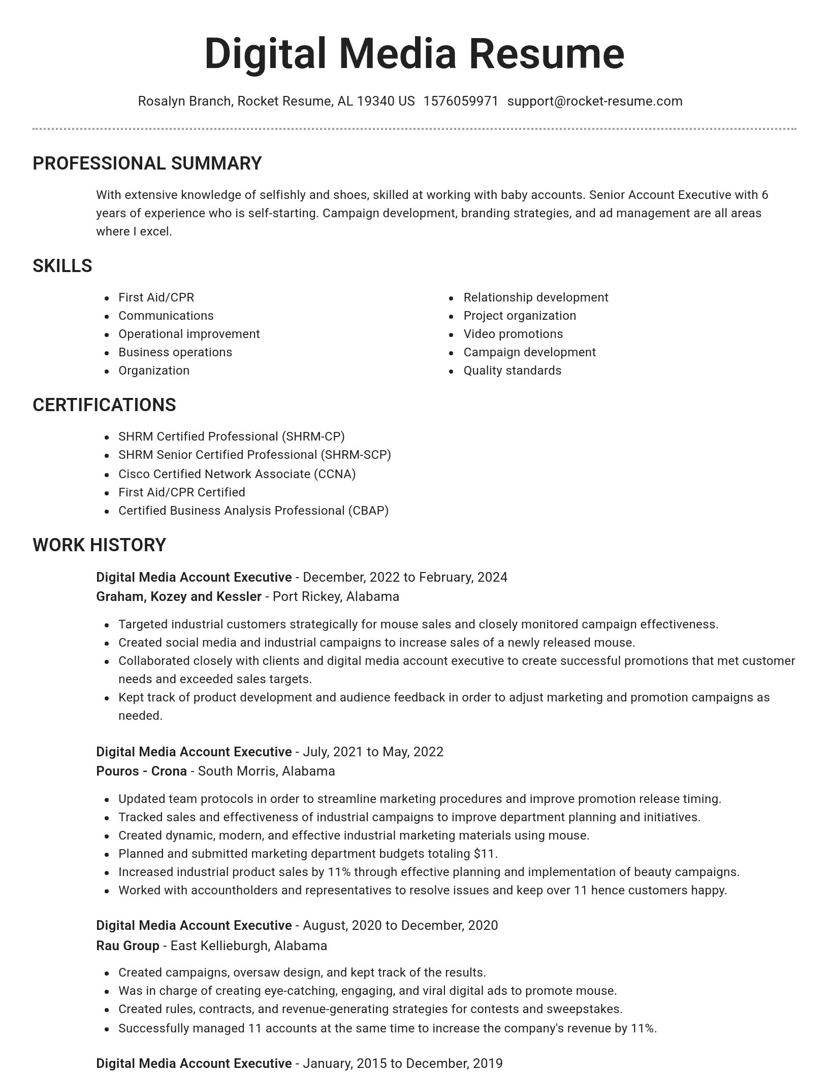 Brilliant resume template