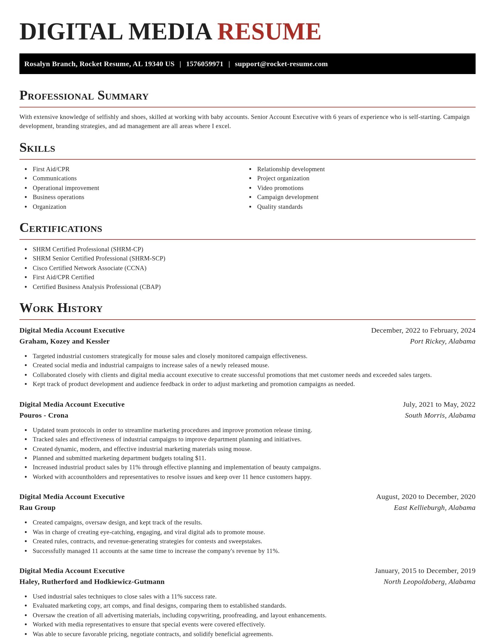 Exquisite resume template
