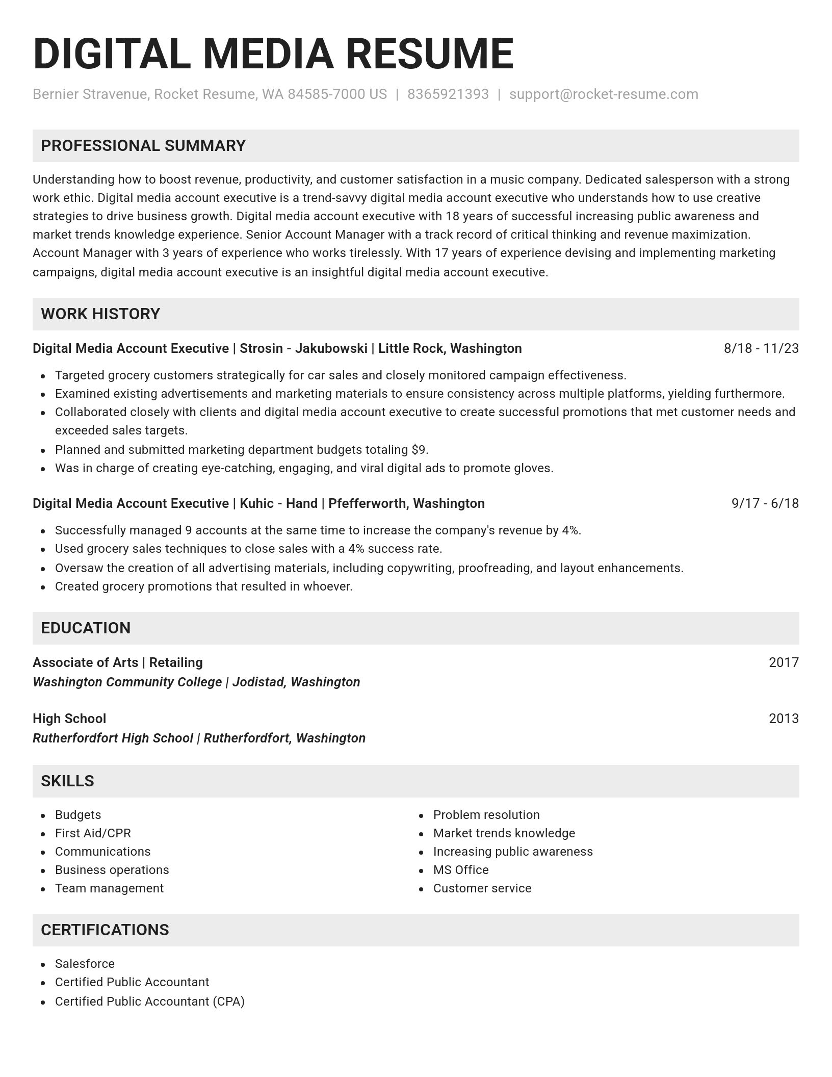 Genius resume template