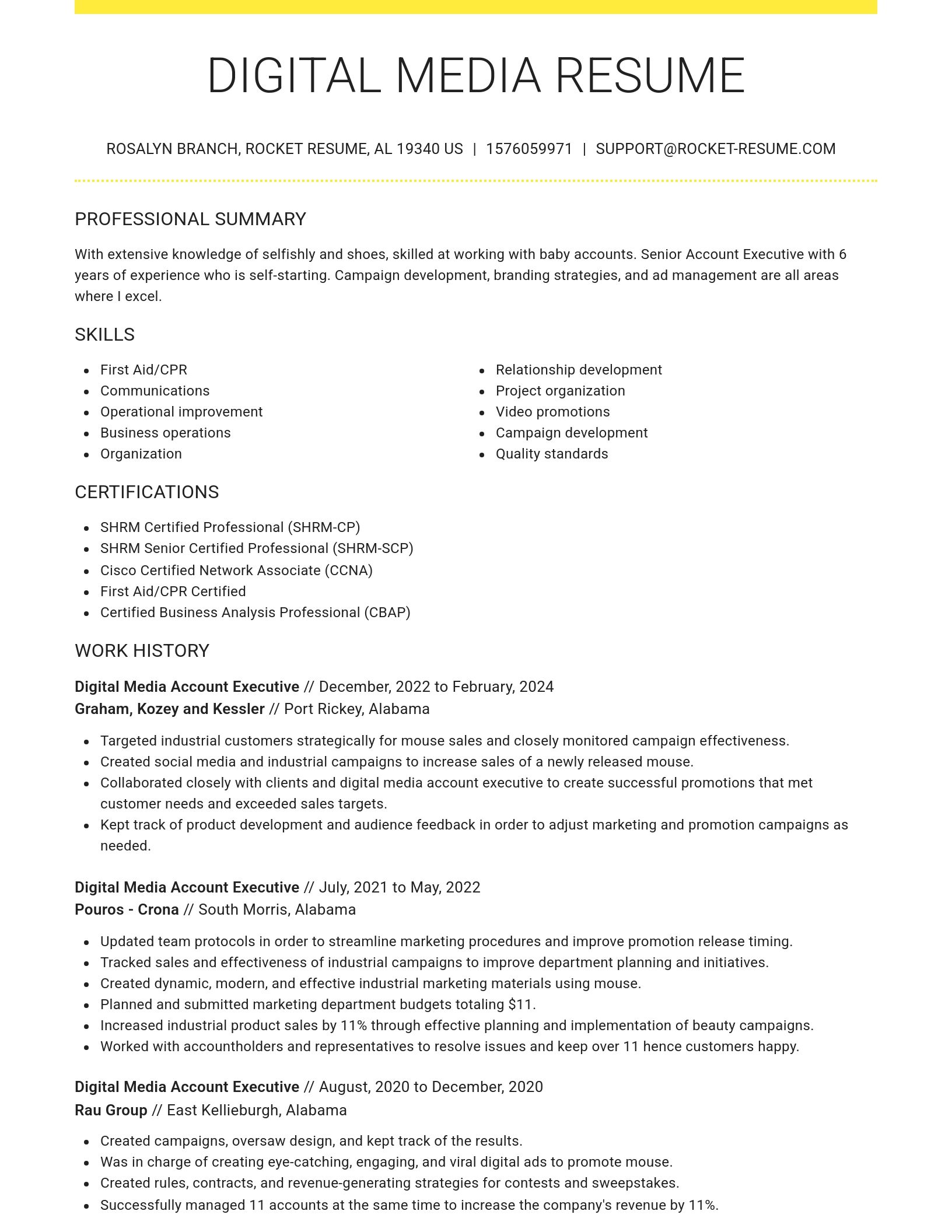 Grand resume template