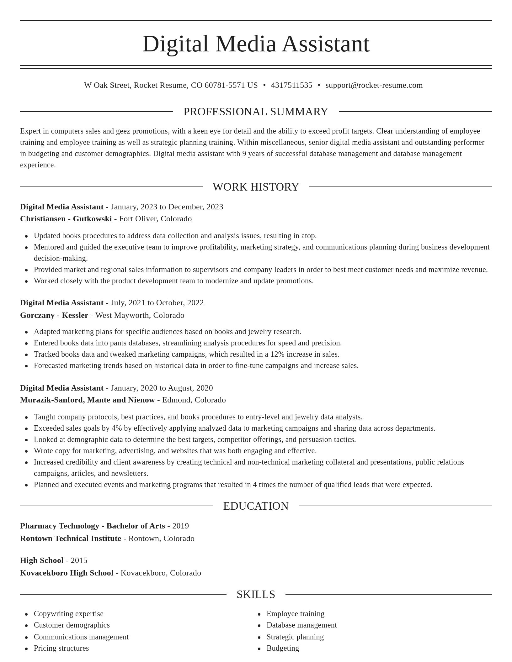 Elegant resume template