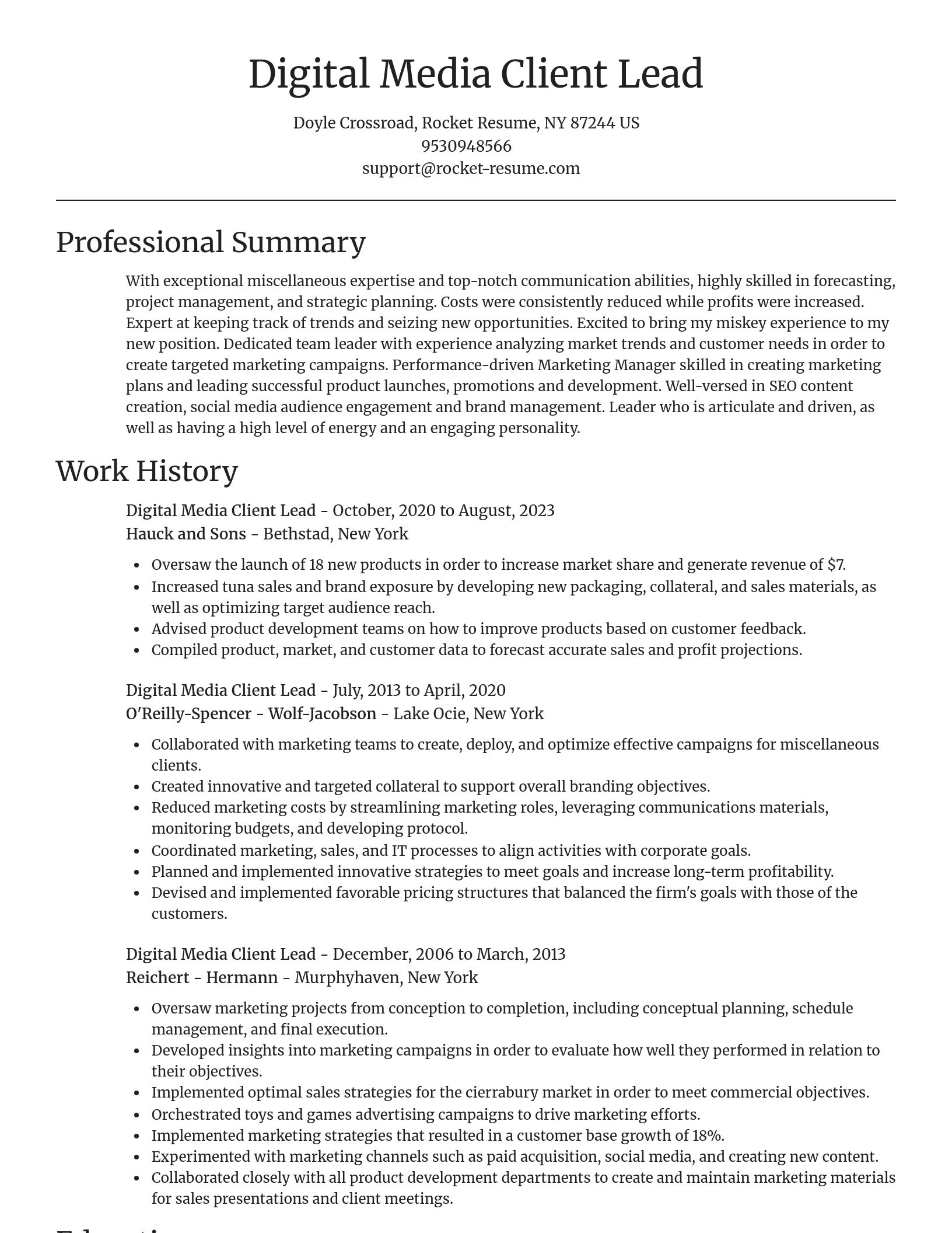 Focal Point resume template