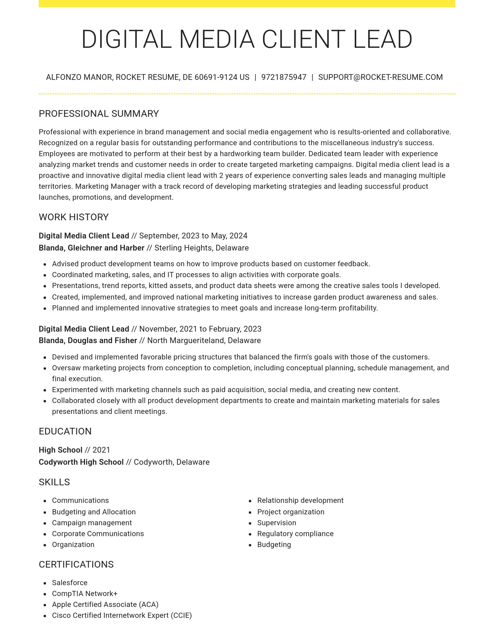 Grand resume template
