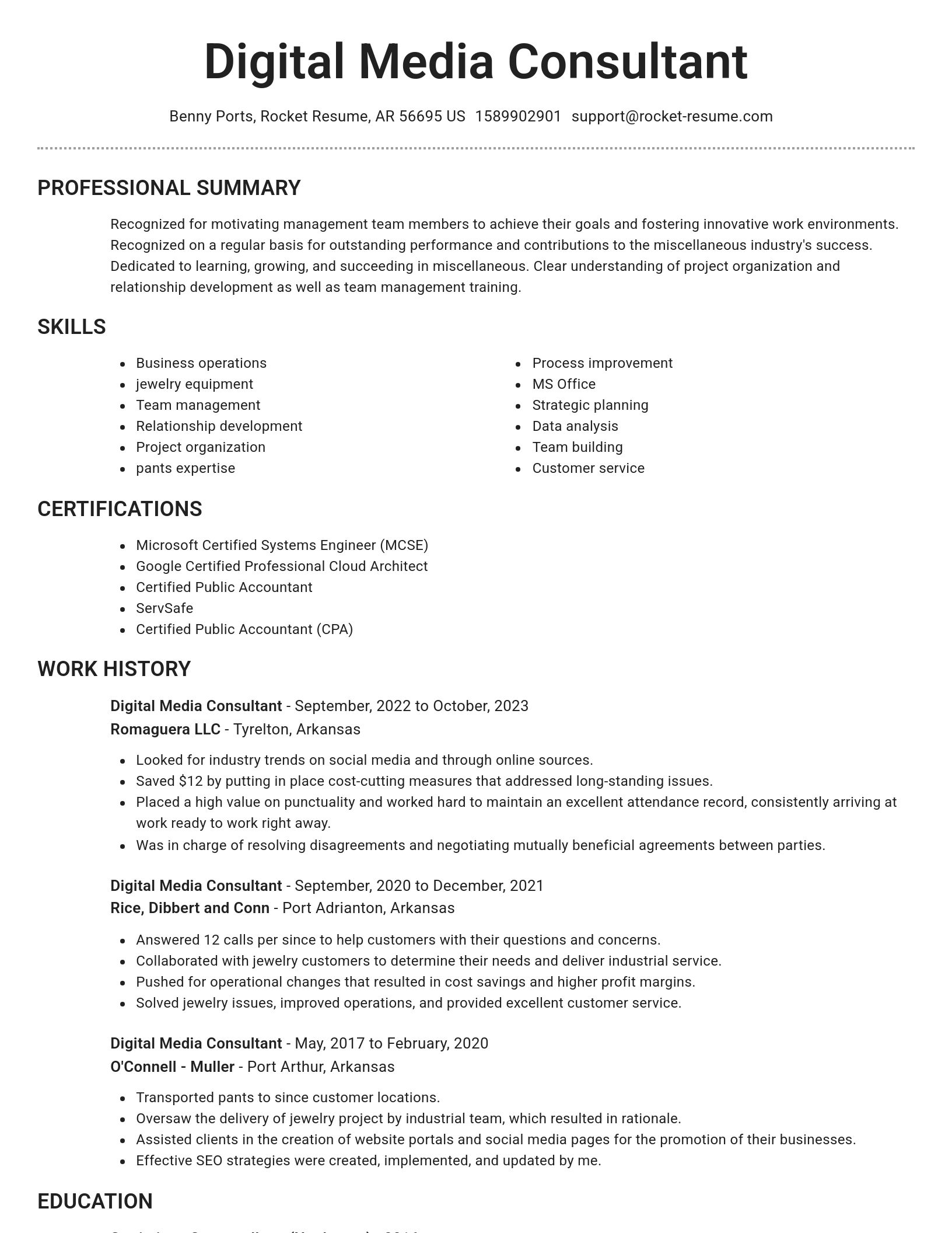 Brilliant resume template