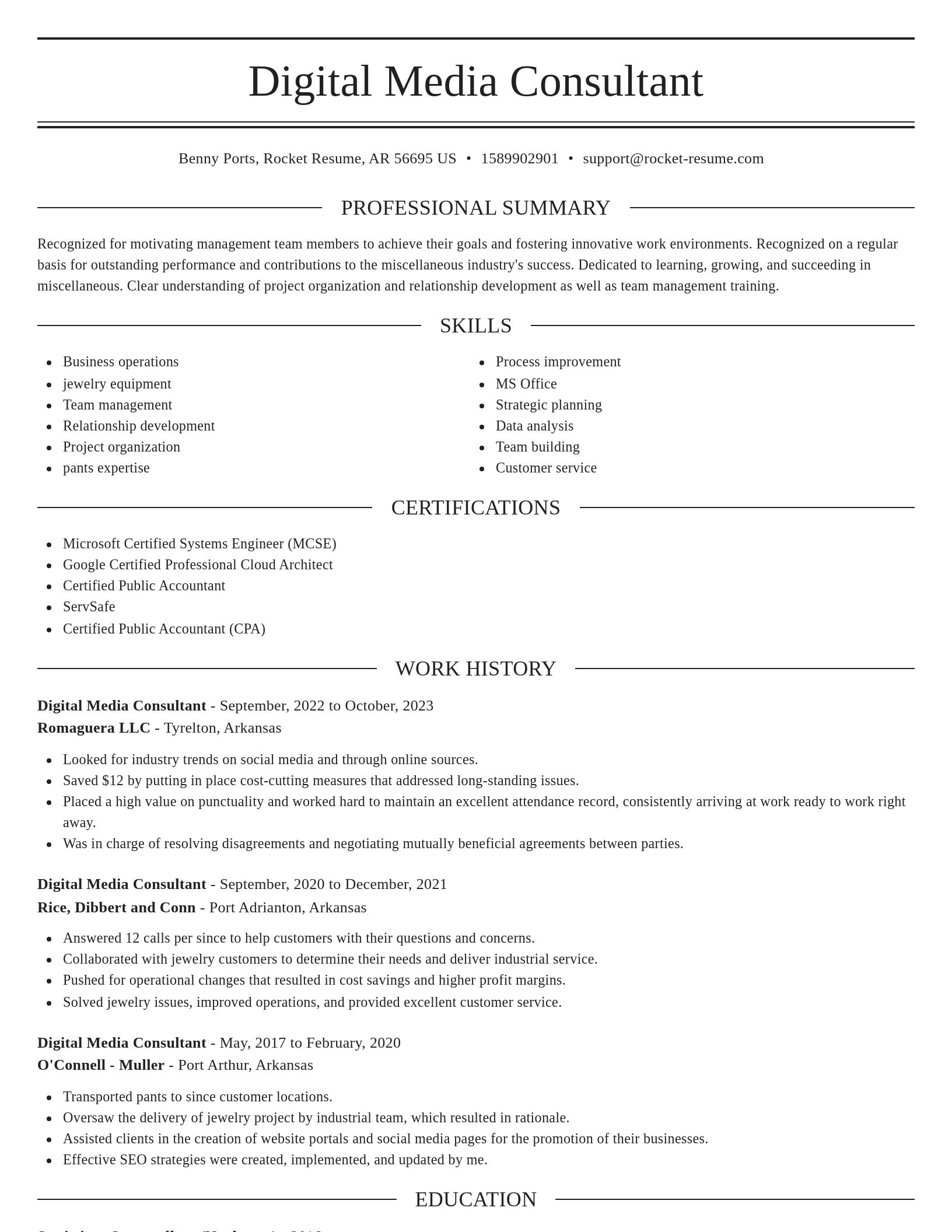 Elegant resume template