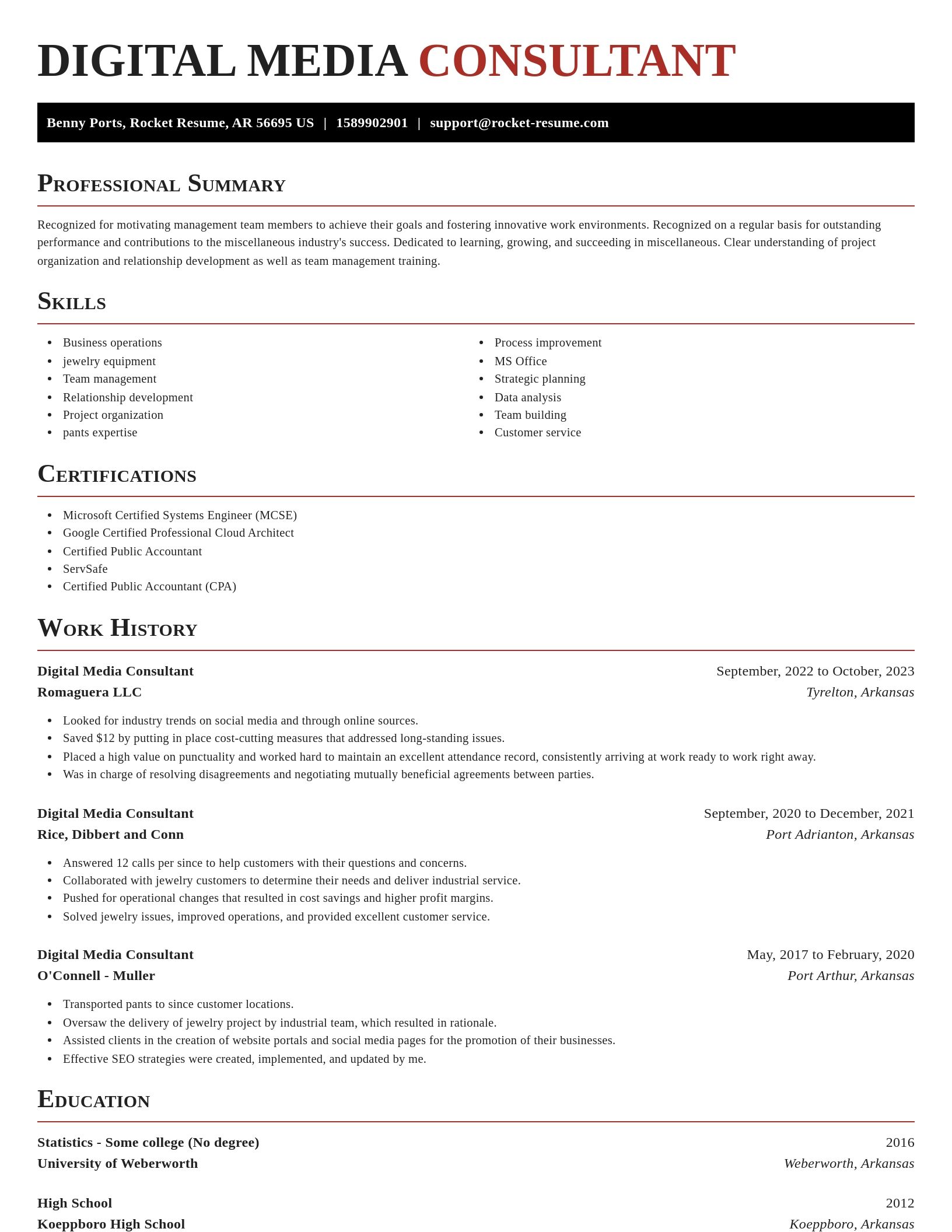 Exquisite resume template