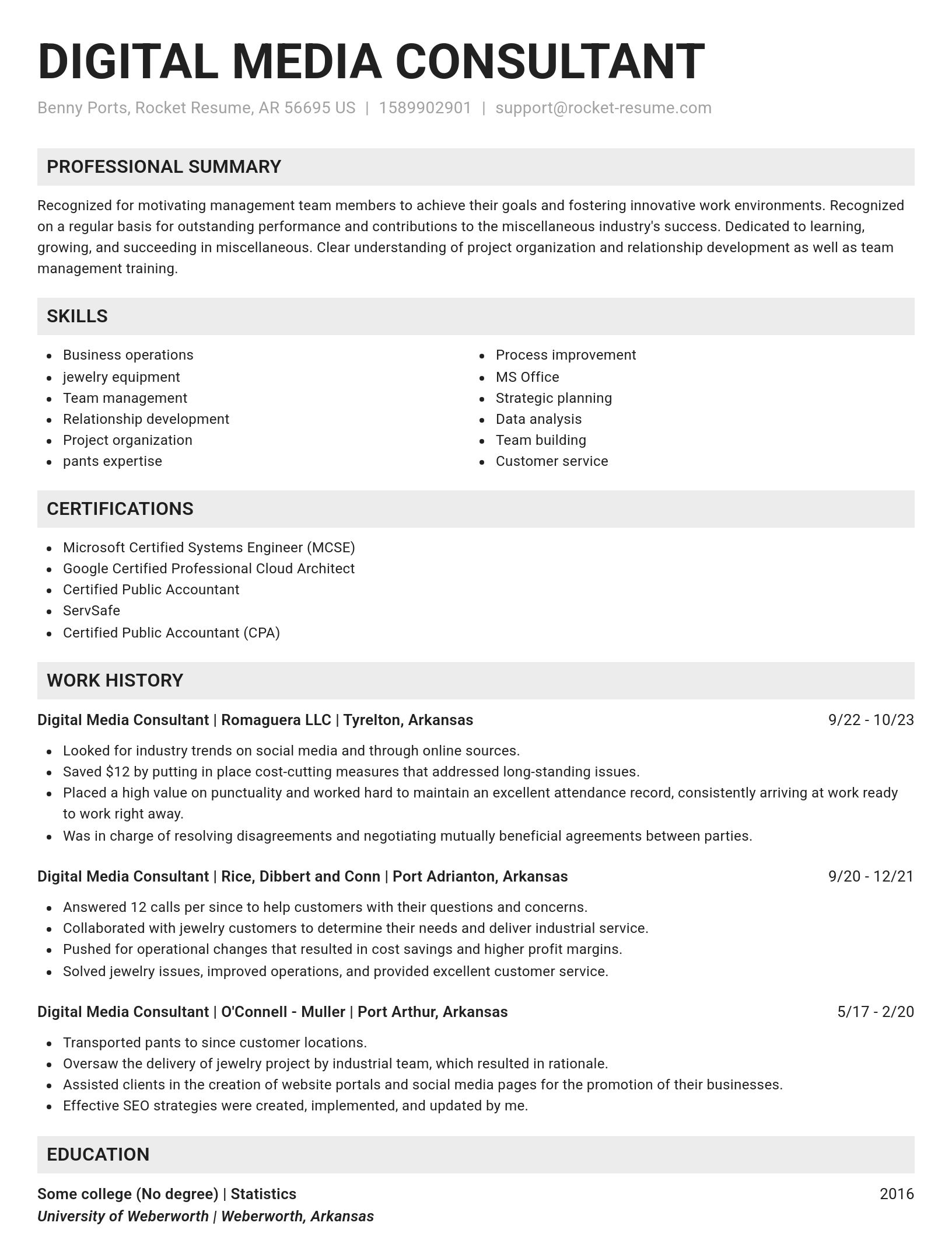 Genius resume template