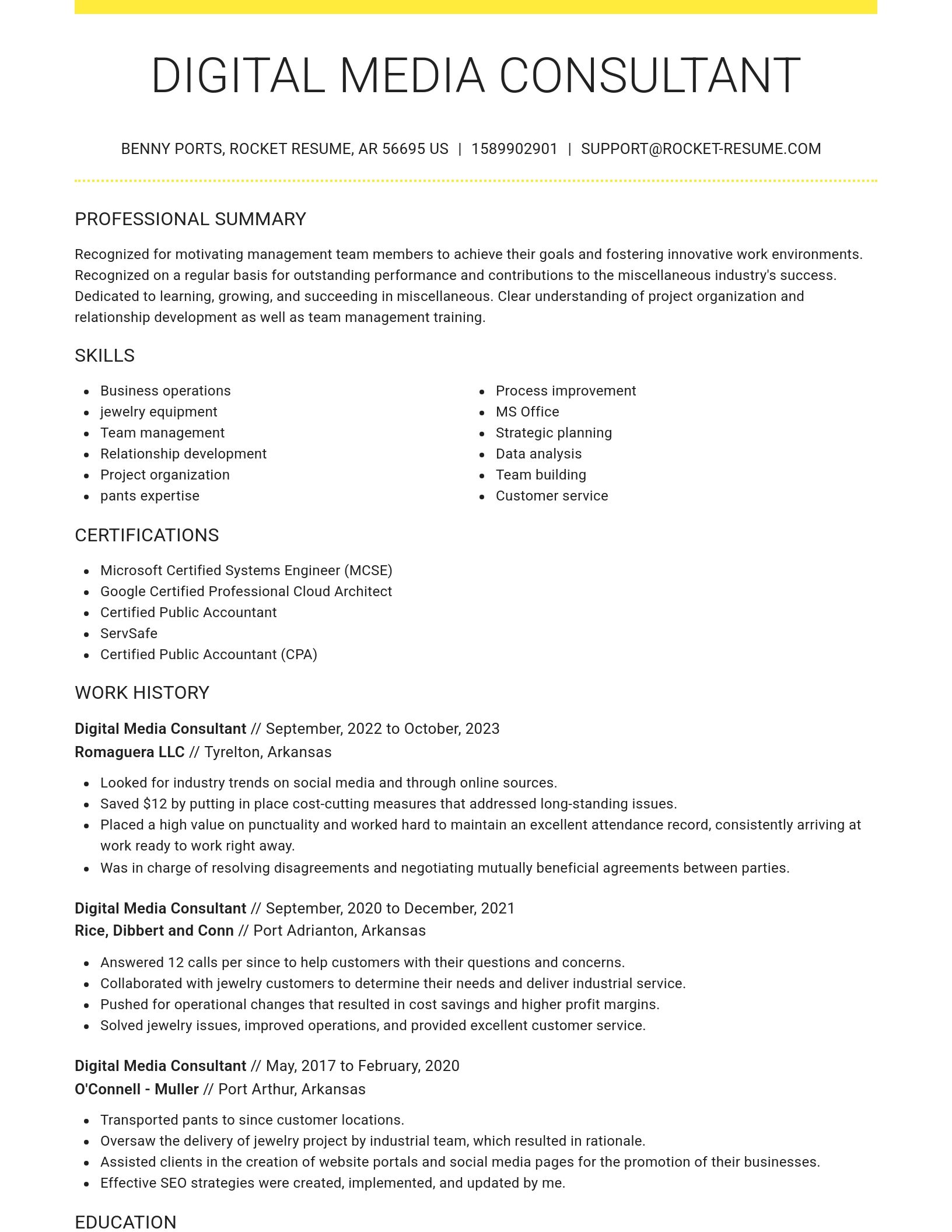 Grand resume template