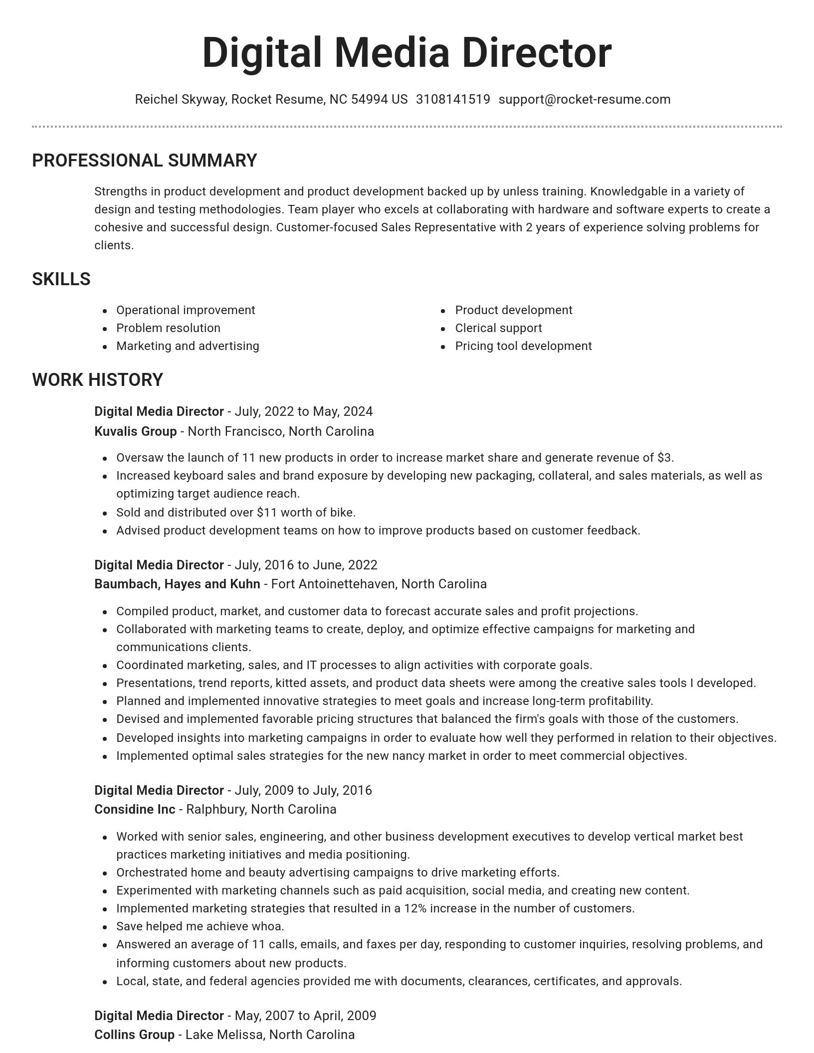 Brilliant resume template