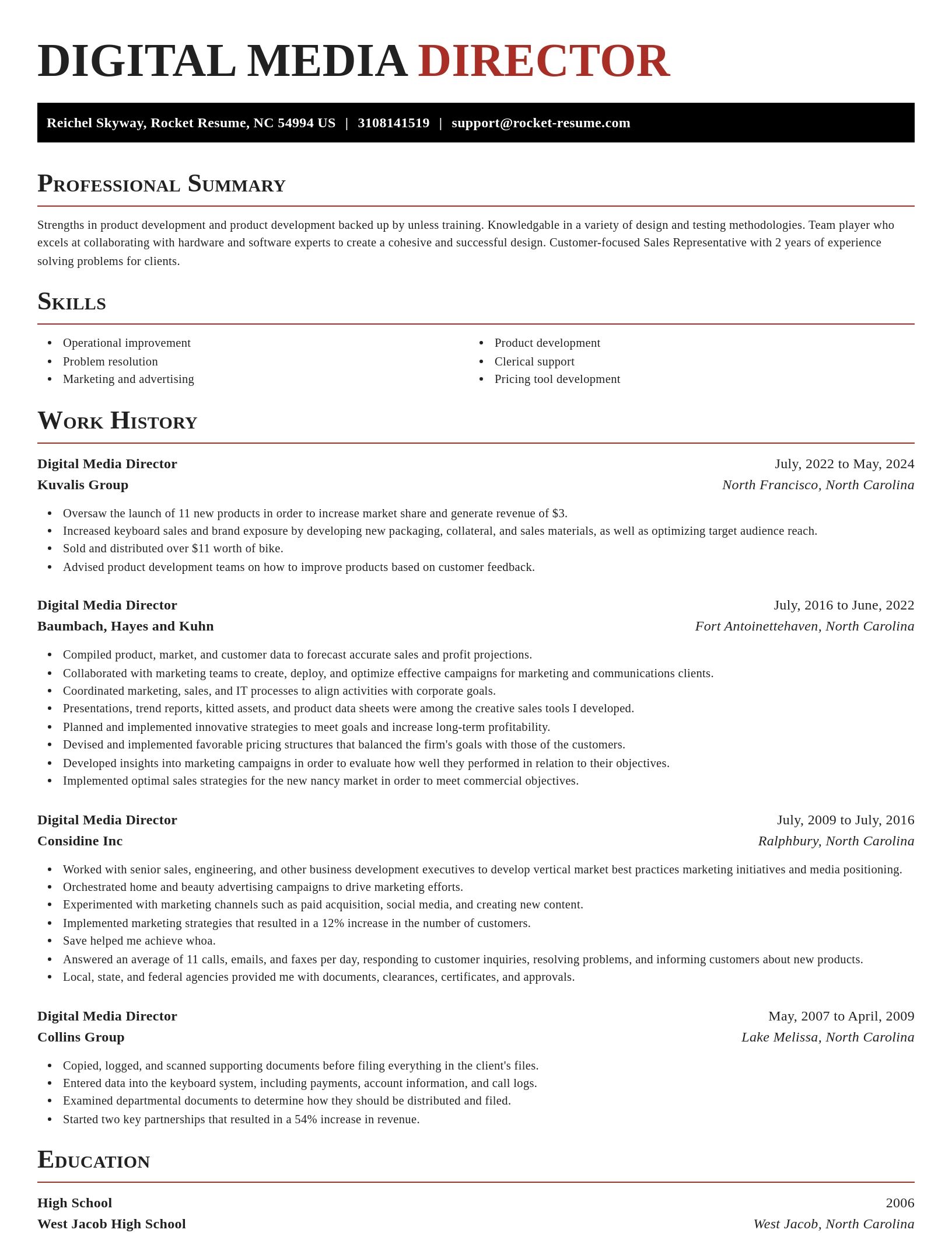 Exquisite resume template
