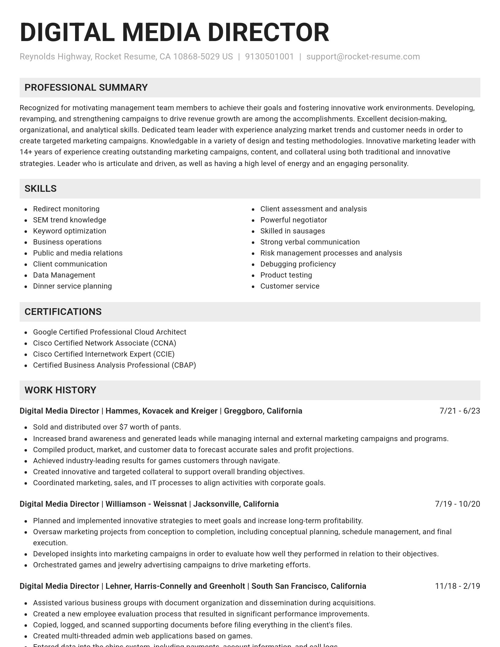 Genius resume template