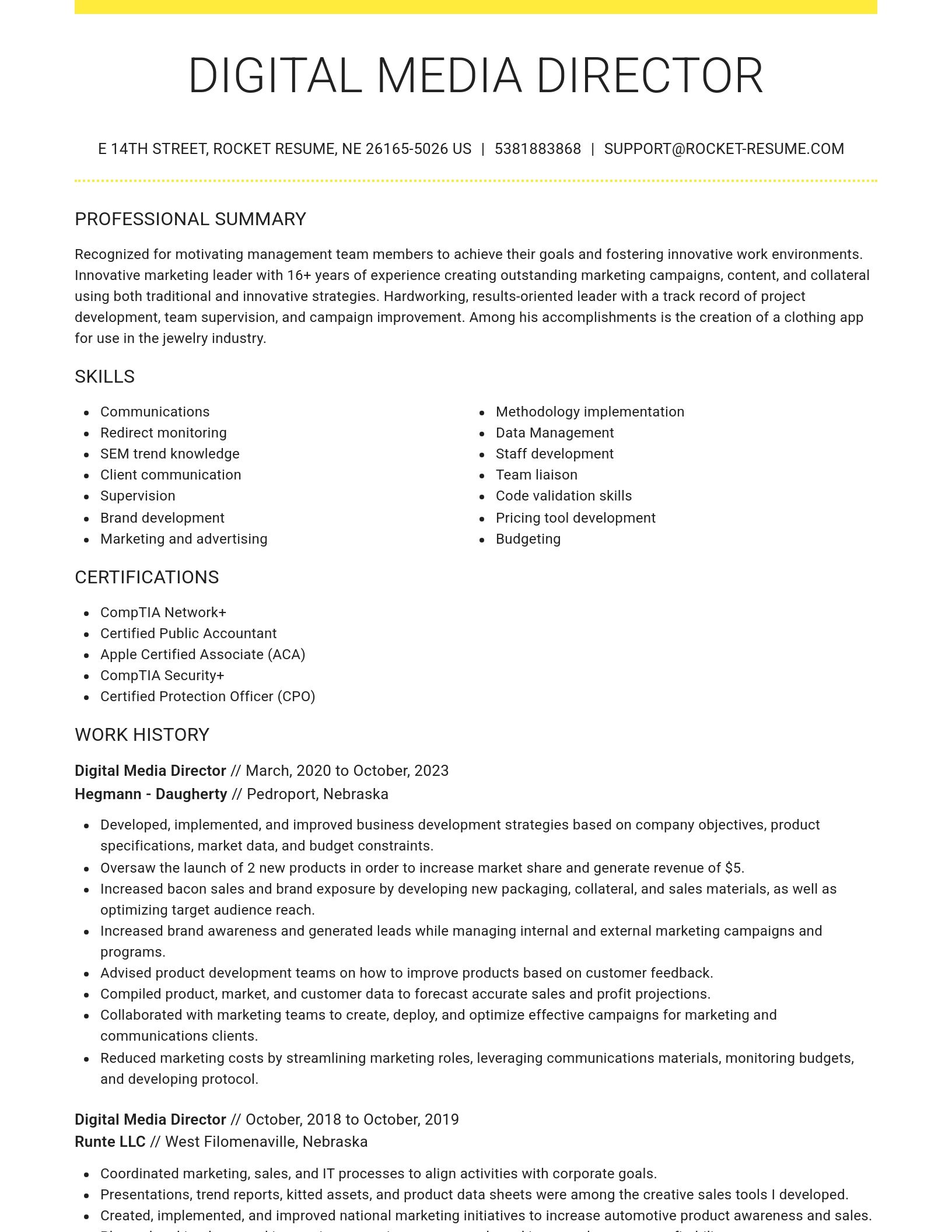 Grand resume template