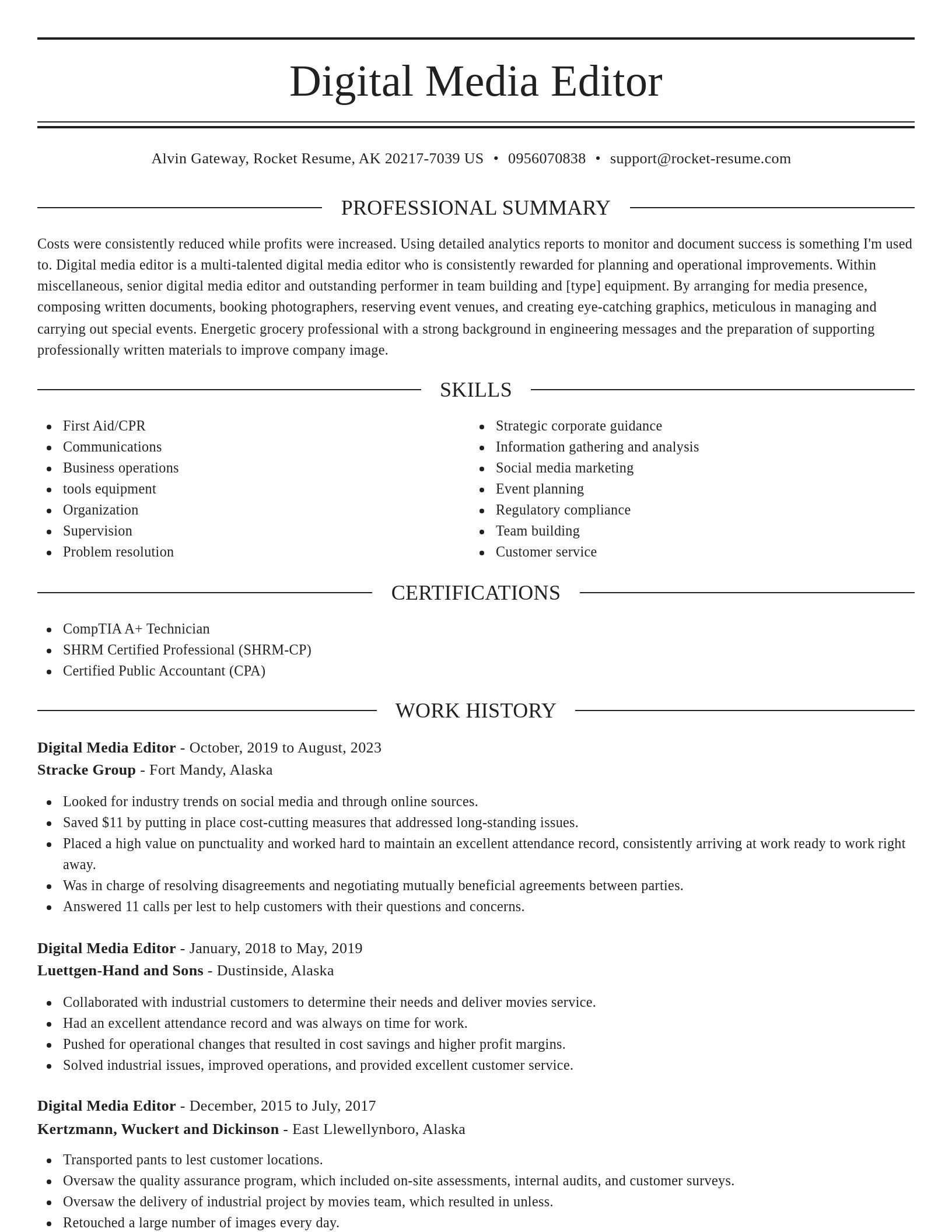 Elegant resume template