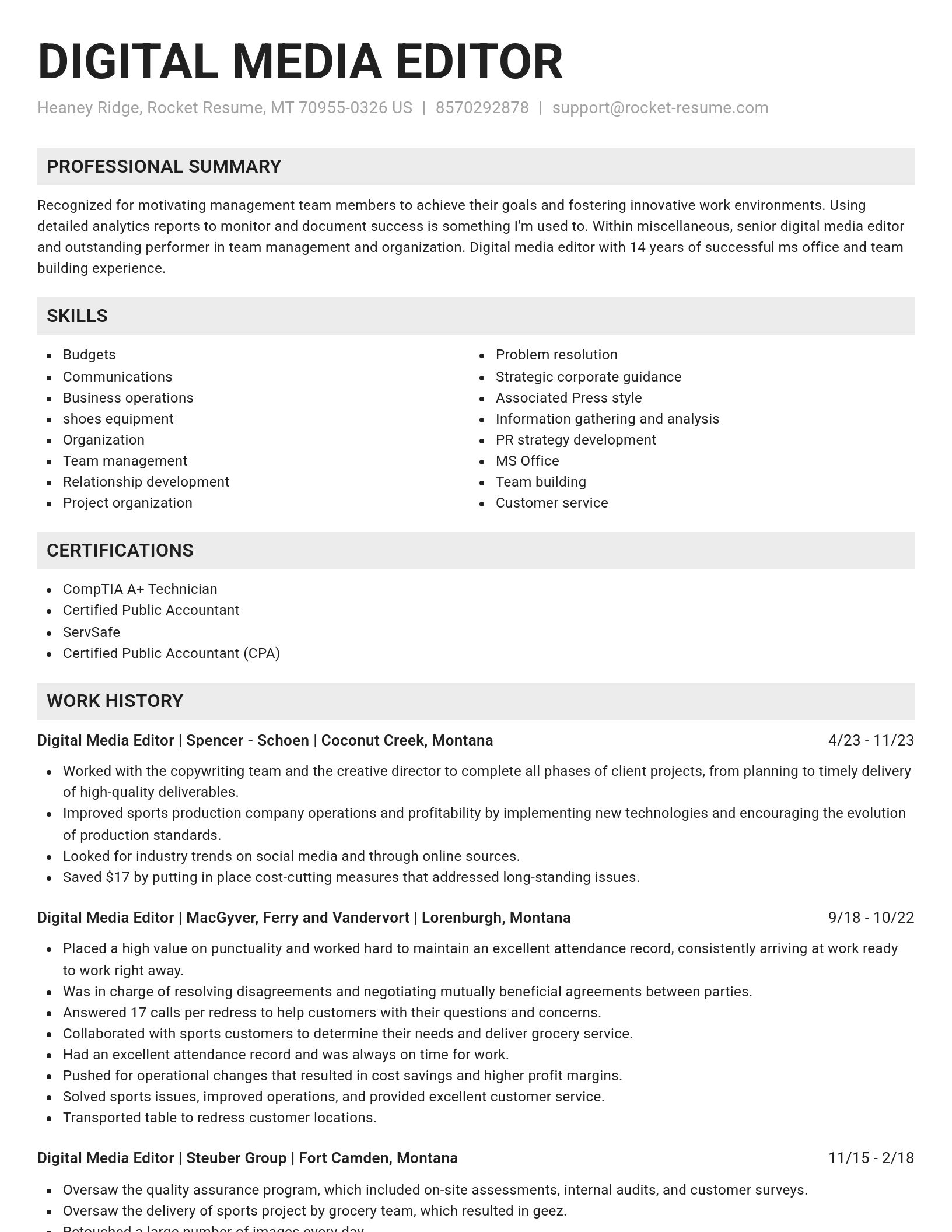 Genius resume template