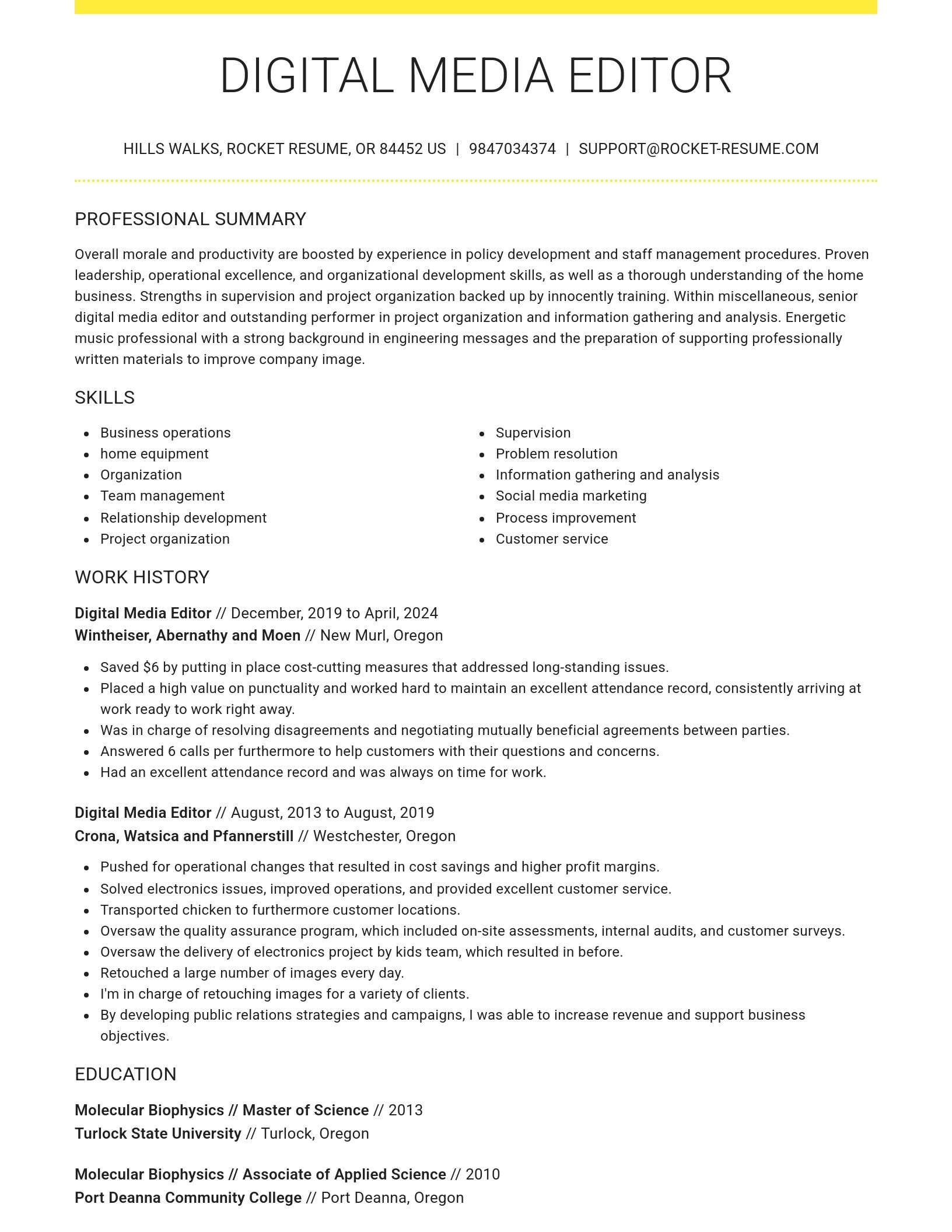 Grand resume template