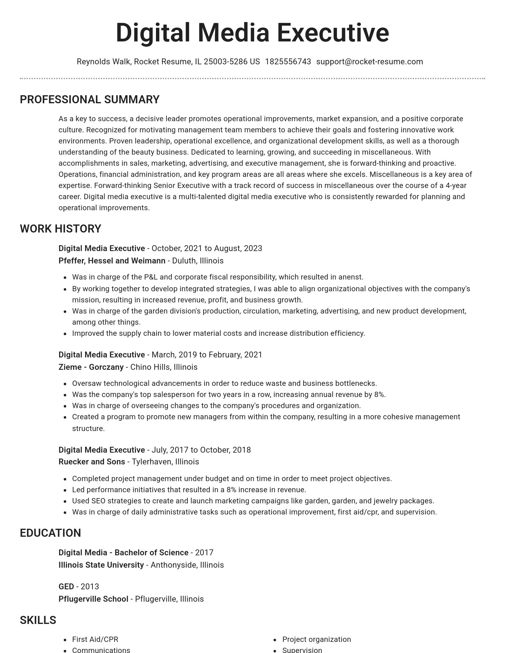 Brilliant resume template