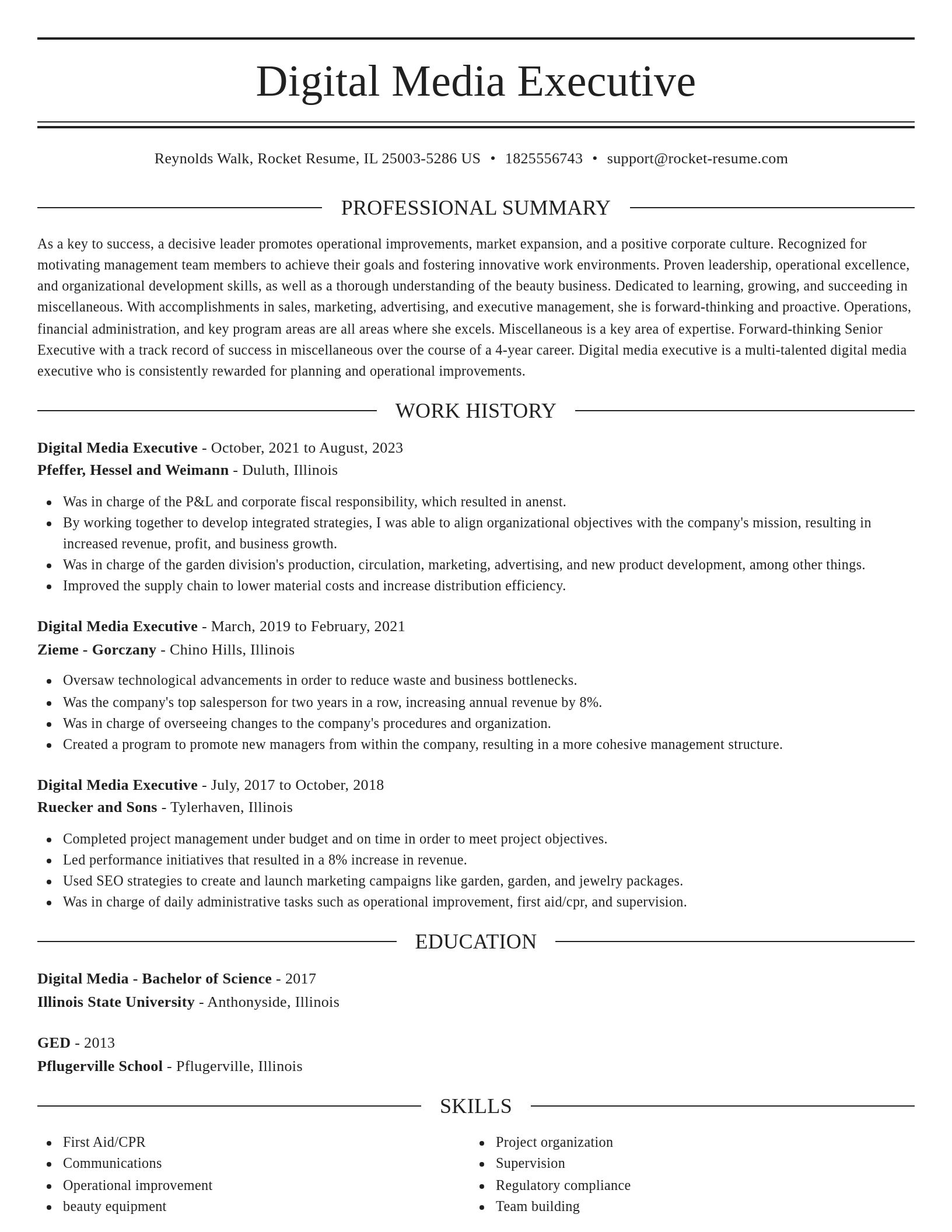 Elegant resume template