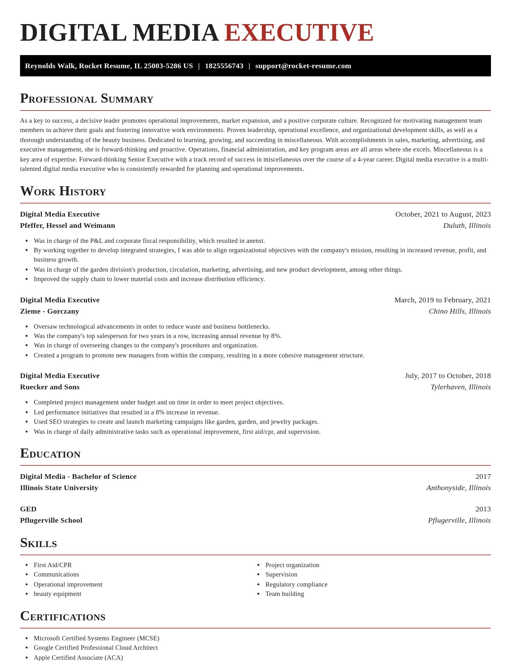 Exquisite resume template