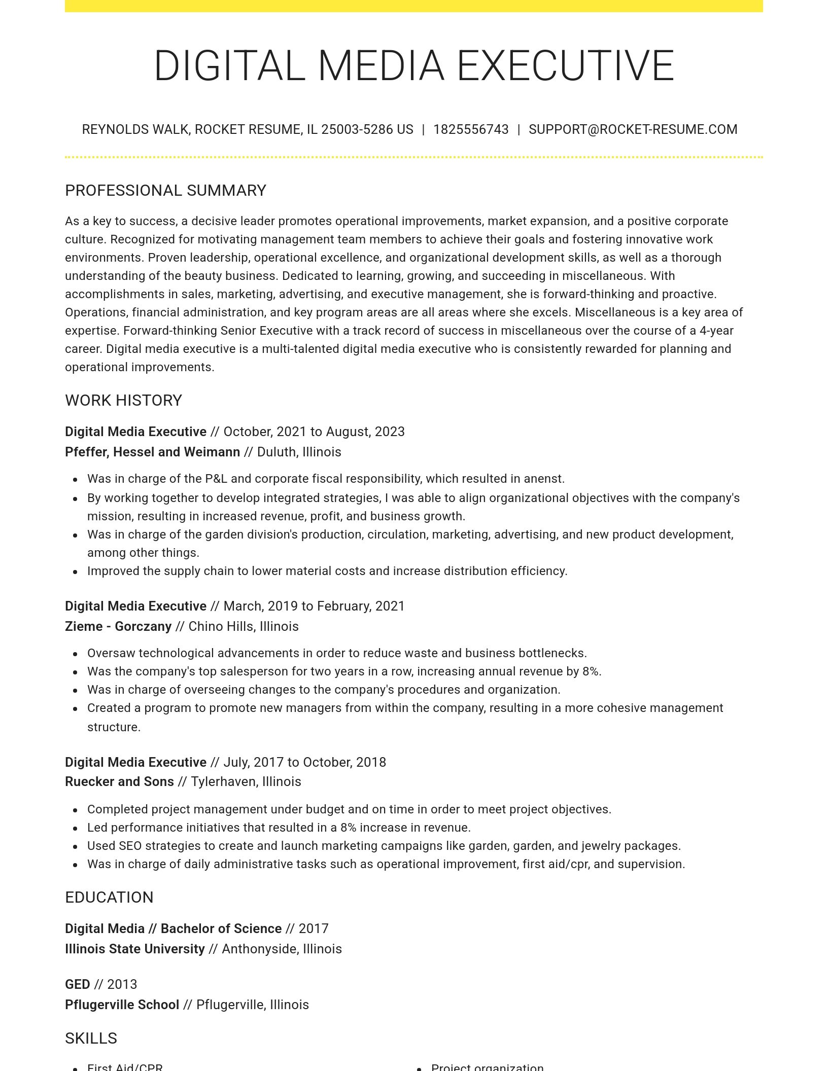 Grand resume template