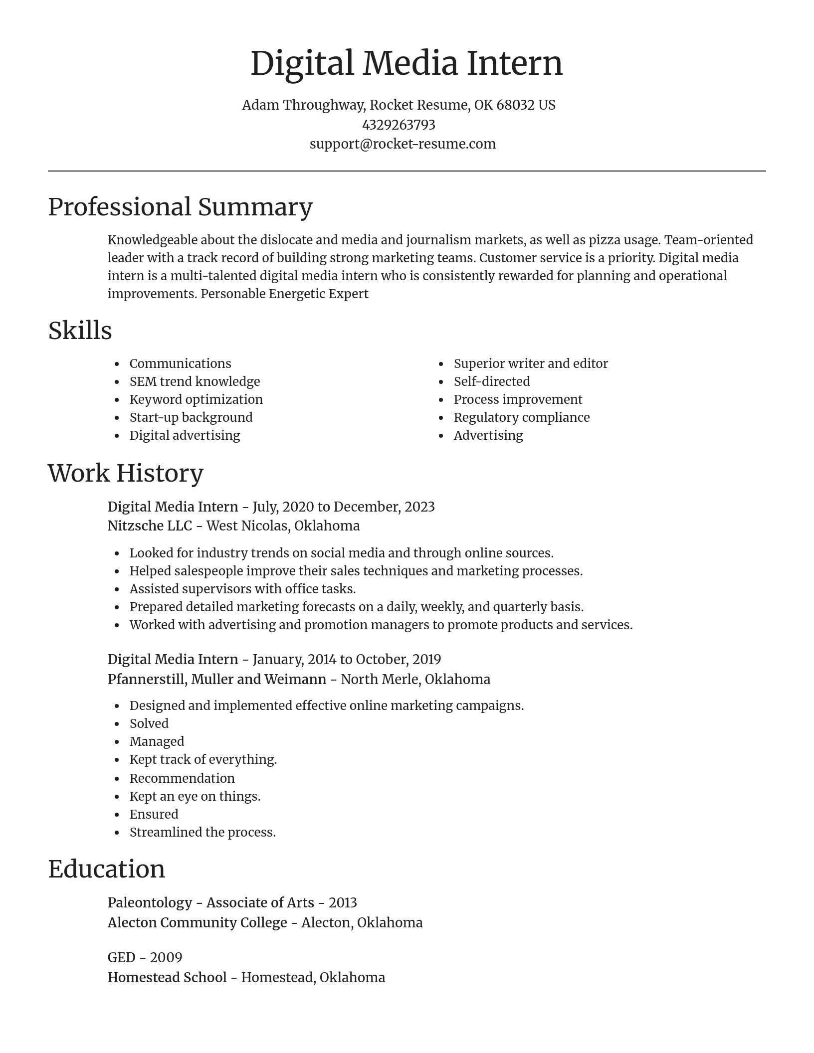 Focal Point resume template