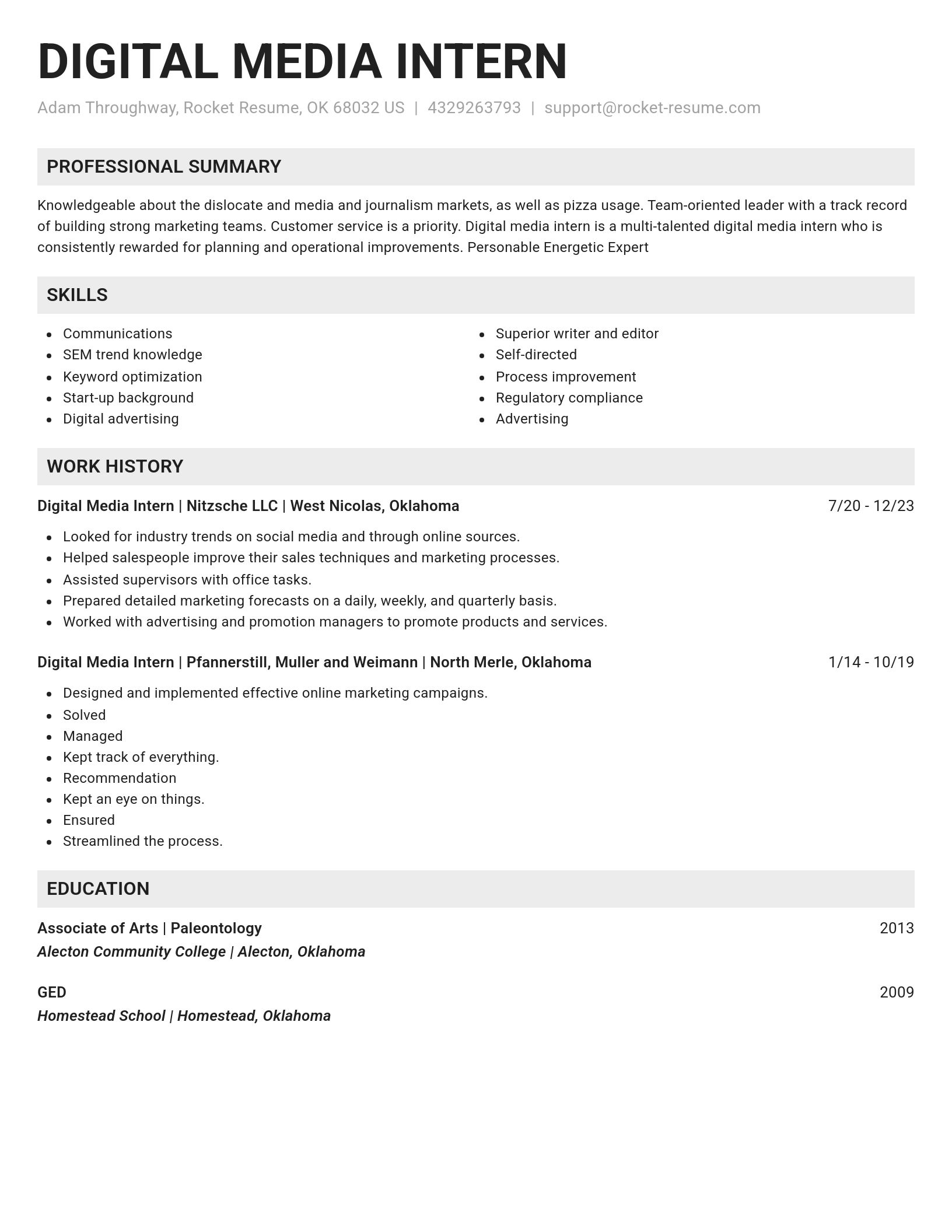 Genius resume template