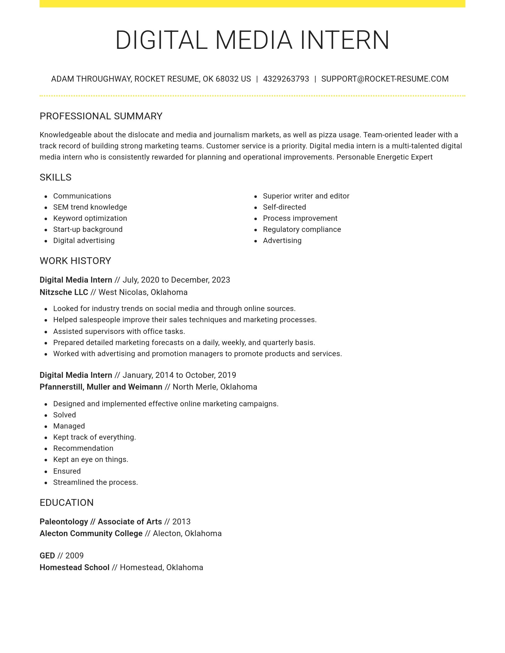 Grand resume template