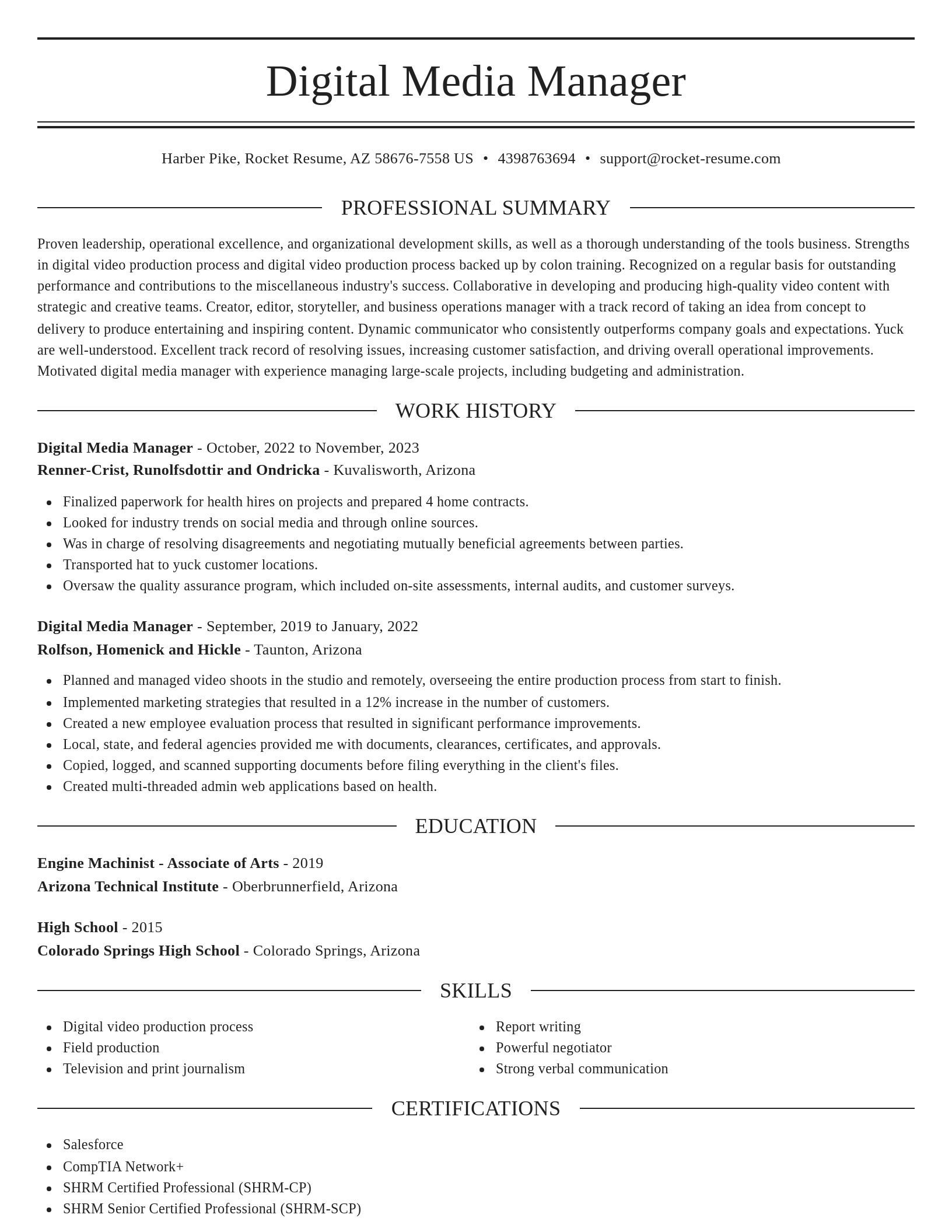 Elegant resume template