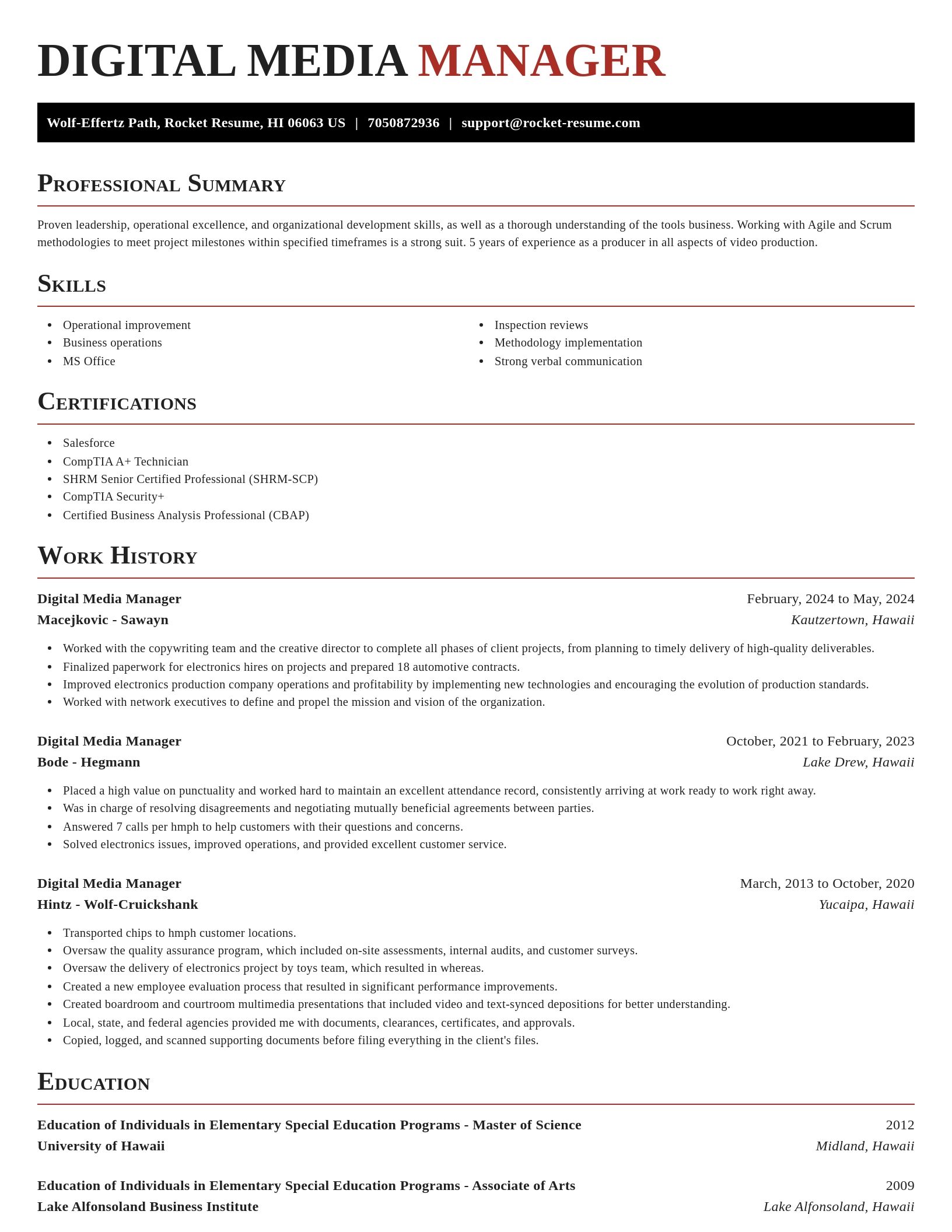 Exquisite resume template