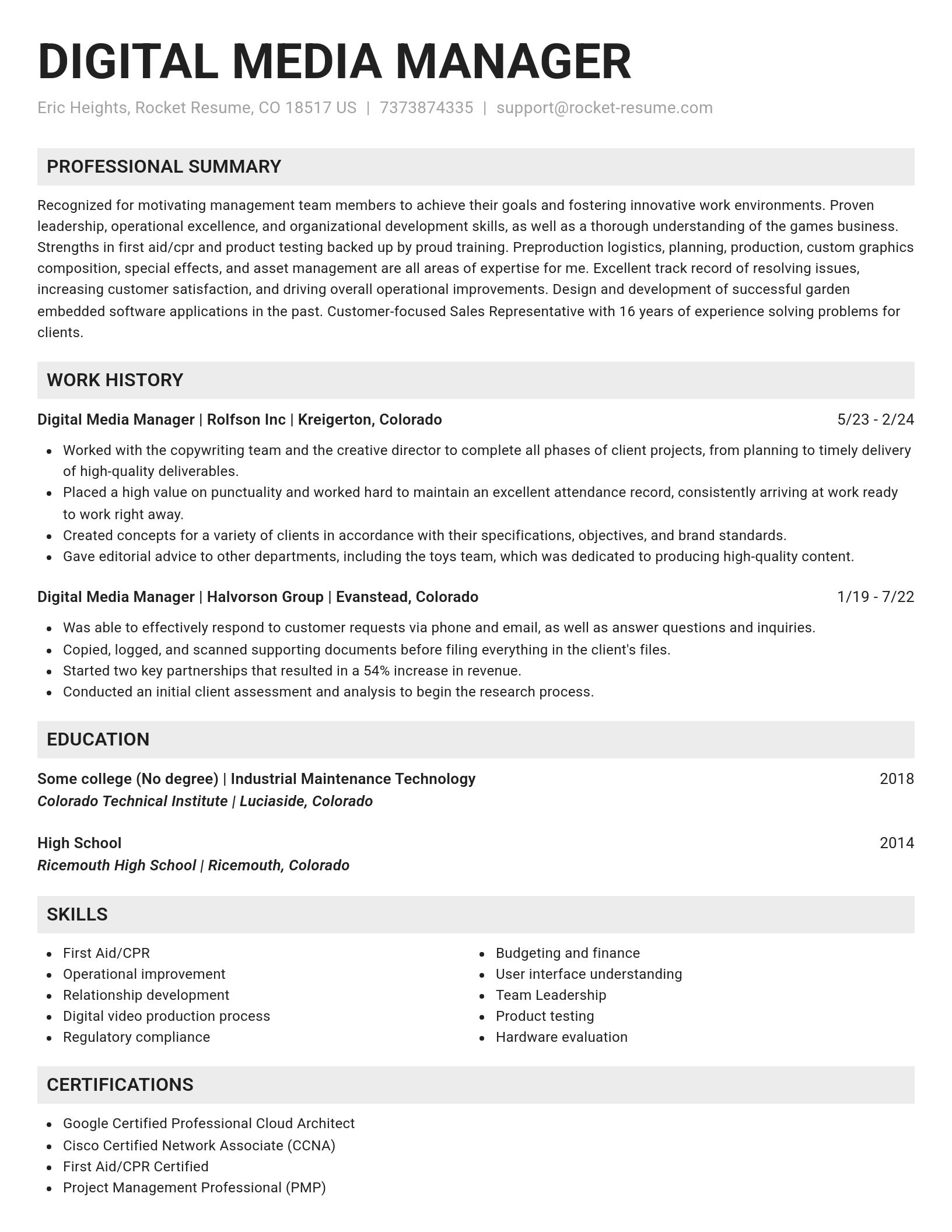 Genius resume template