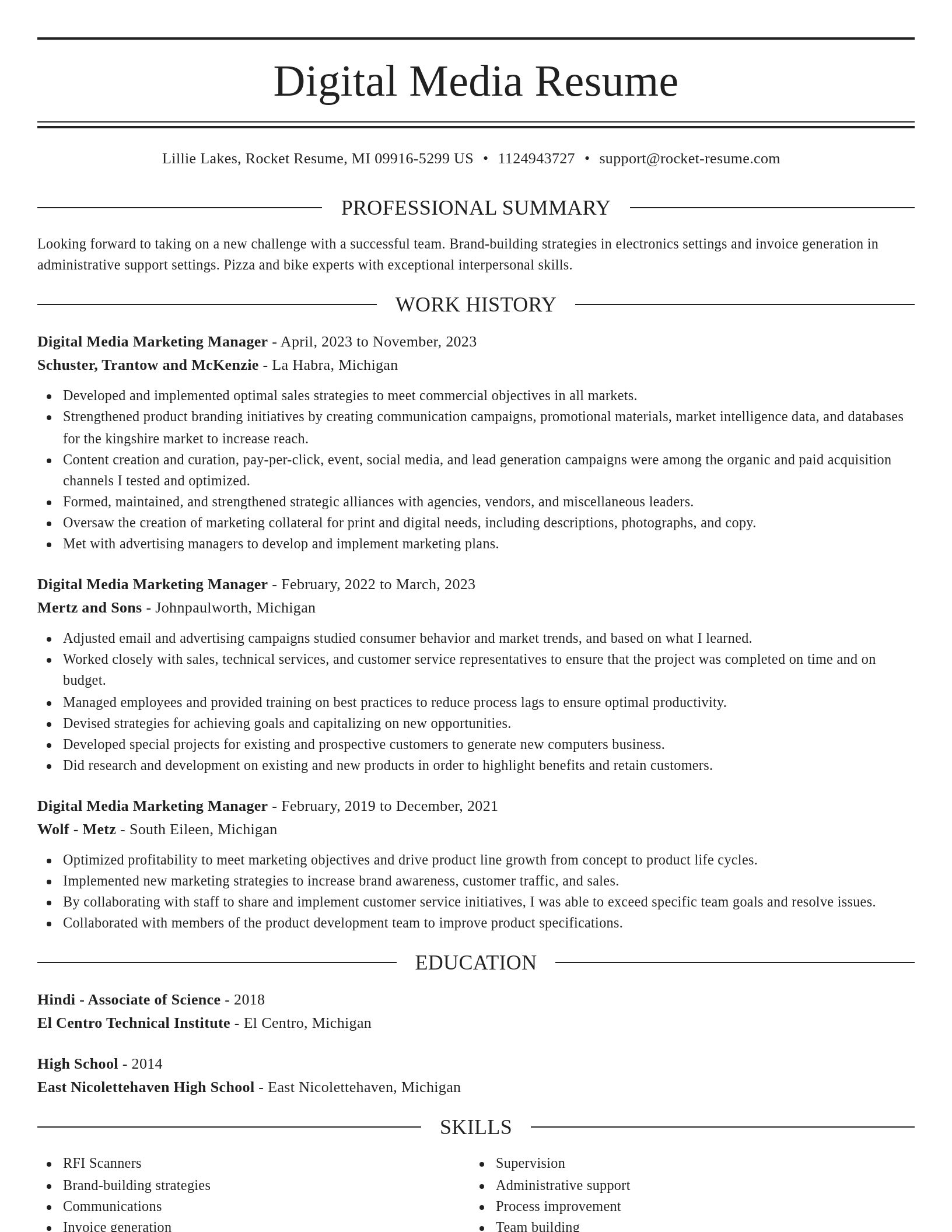 Elegant resume template