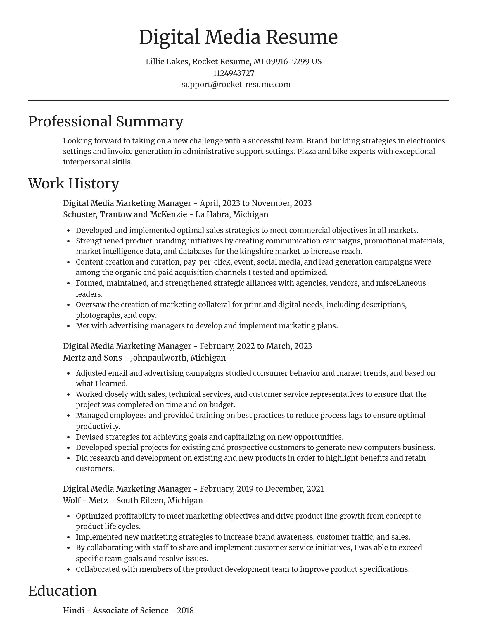 Focal Point resume template