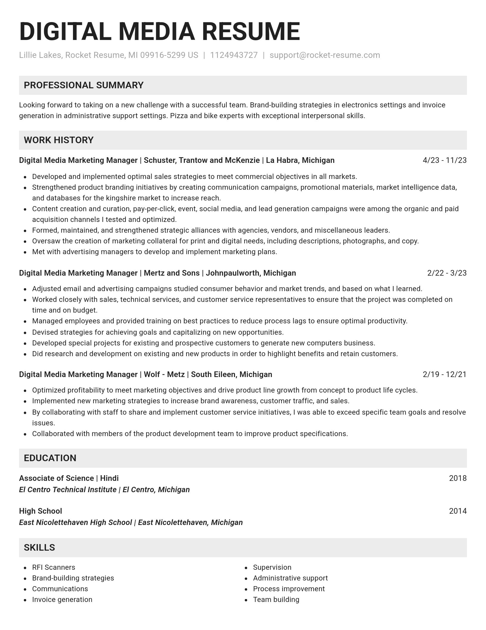 Genius resume template
