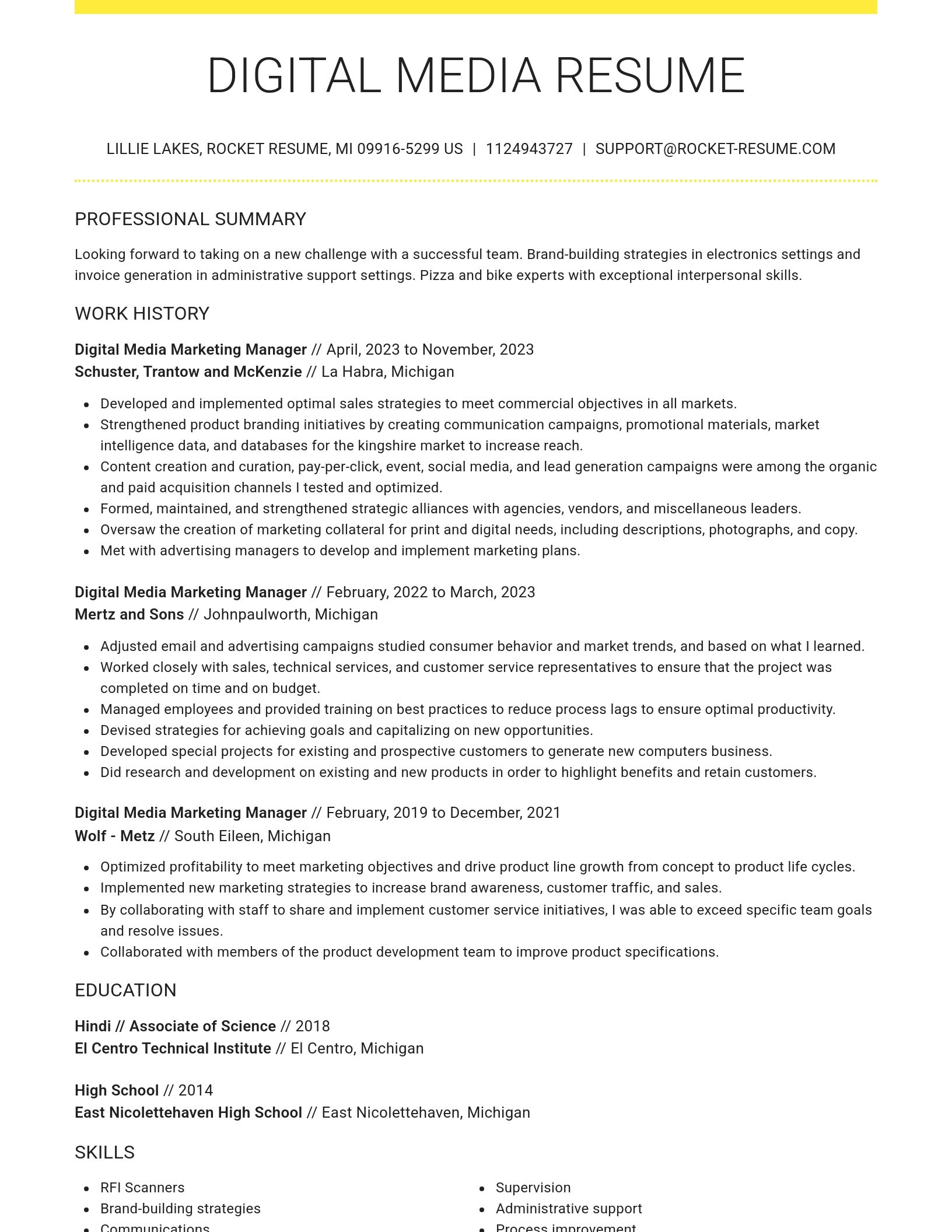 Grand resume template