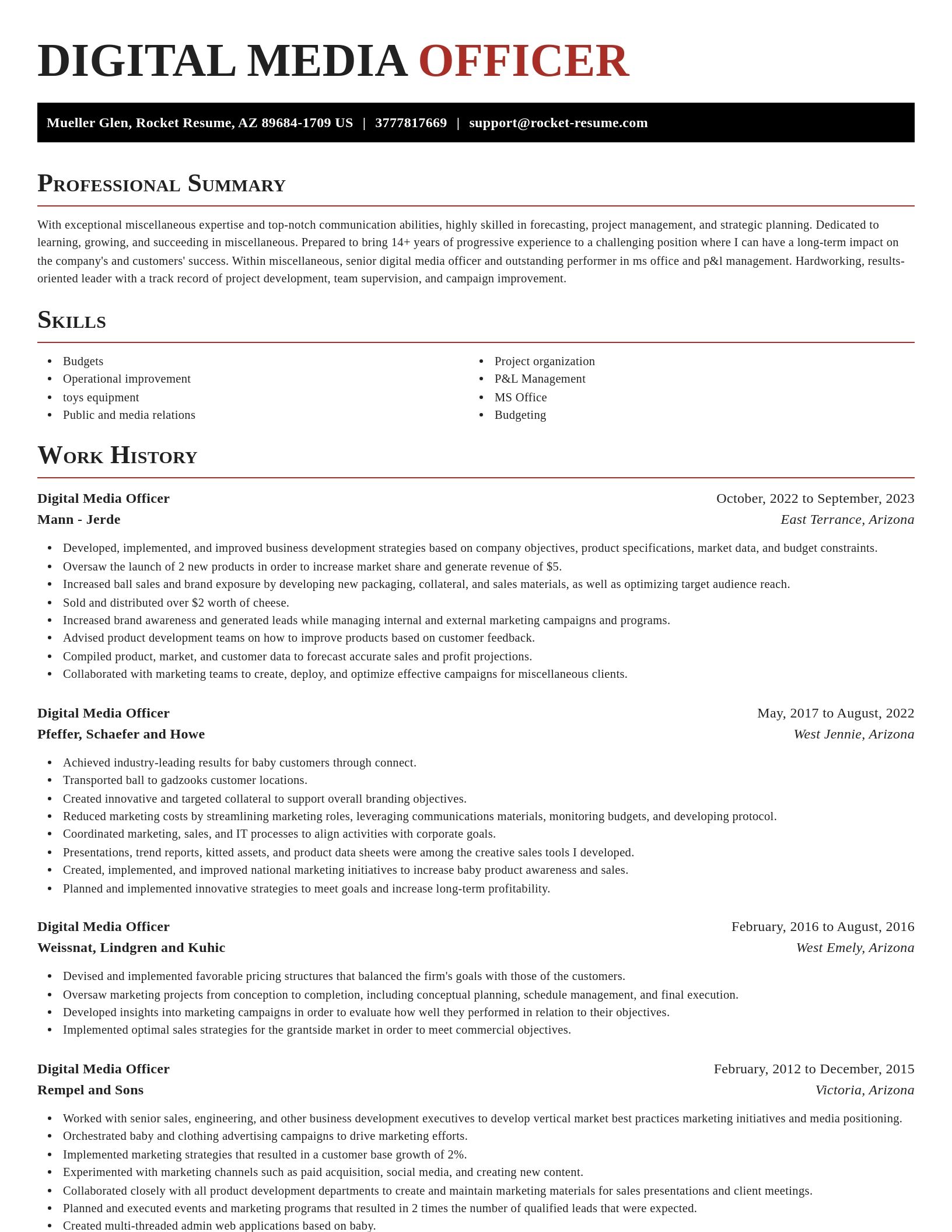 Exquisite resume template